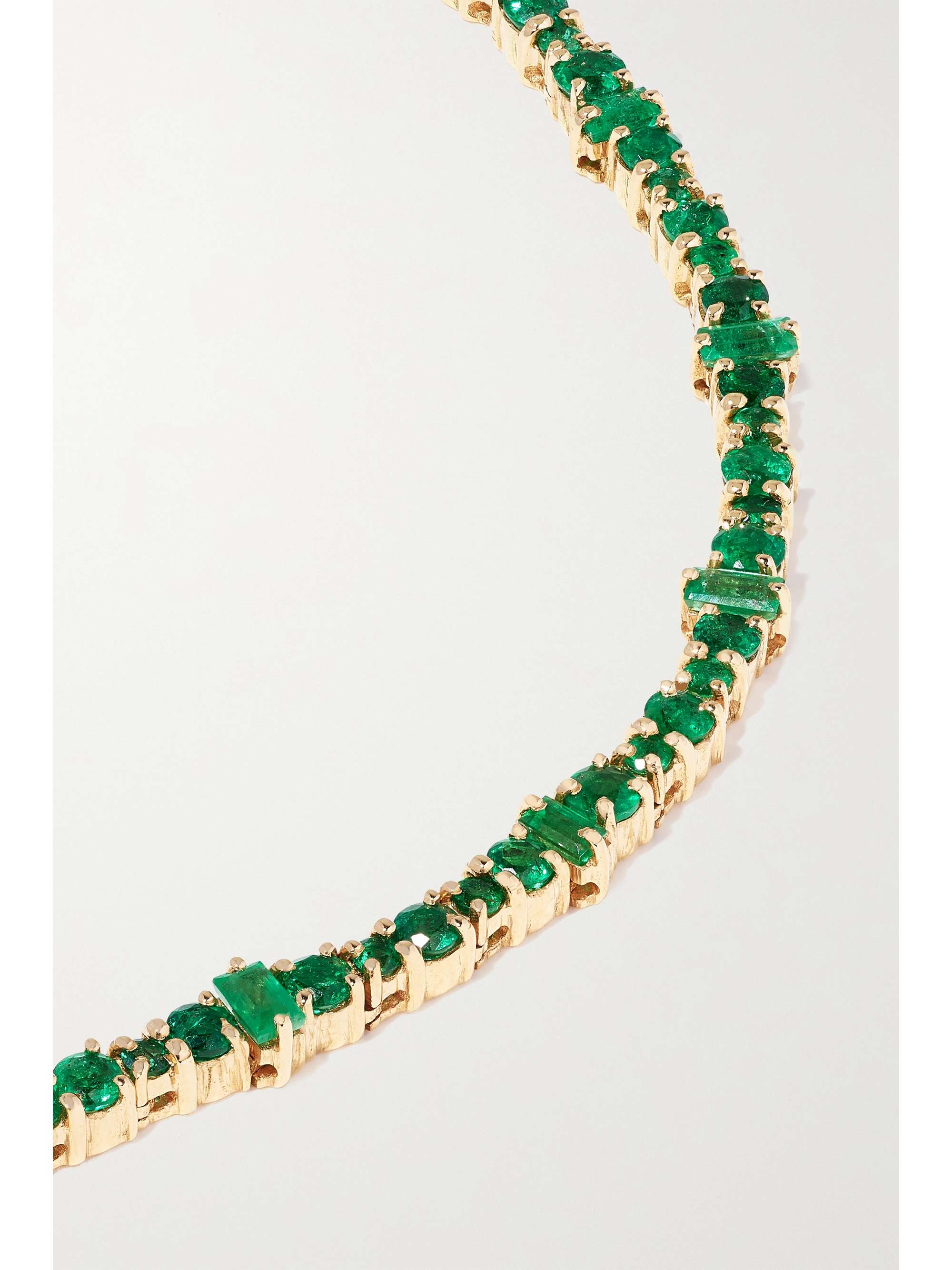 ILEANA MAKRI 18-karat gold emerald necklace