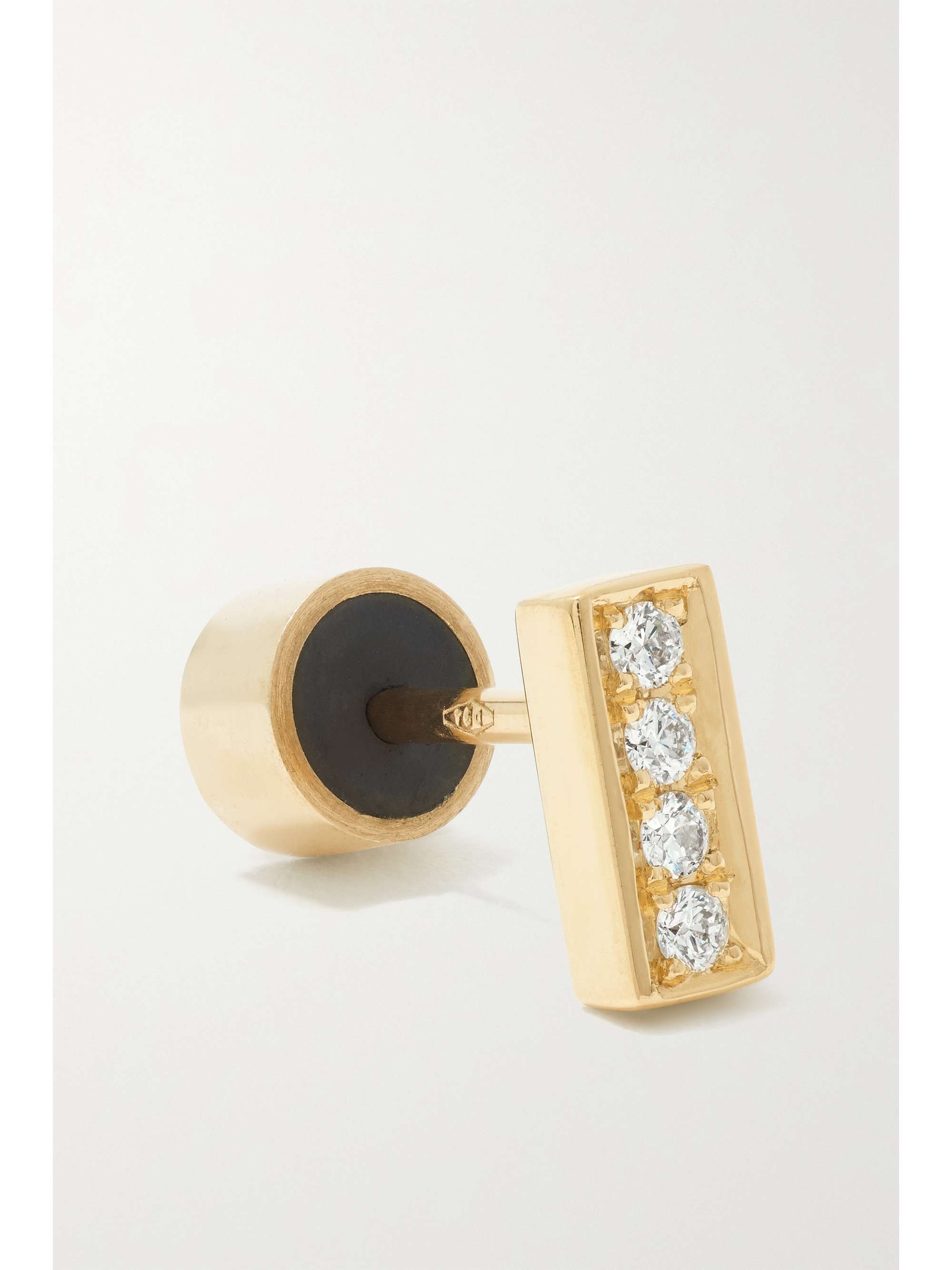ILEANA MAKRI Mini Bar 18-karat gold diamond earrings