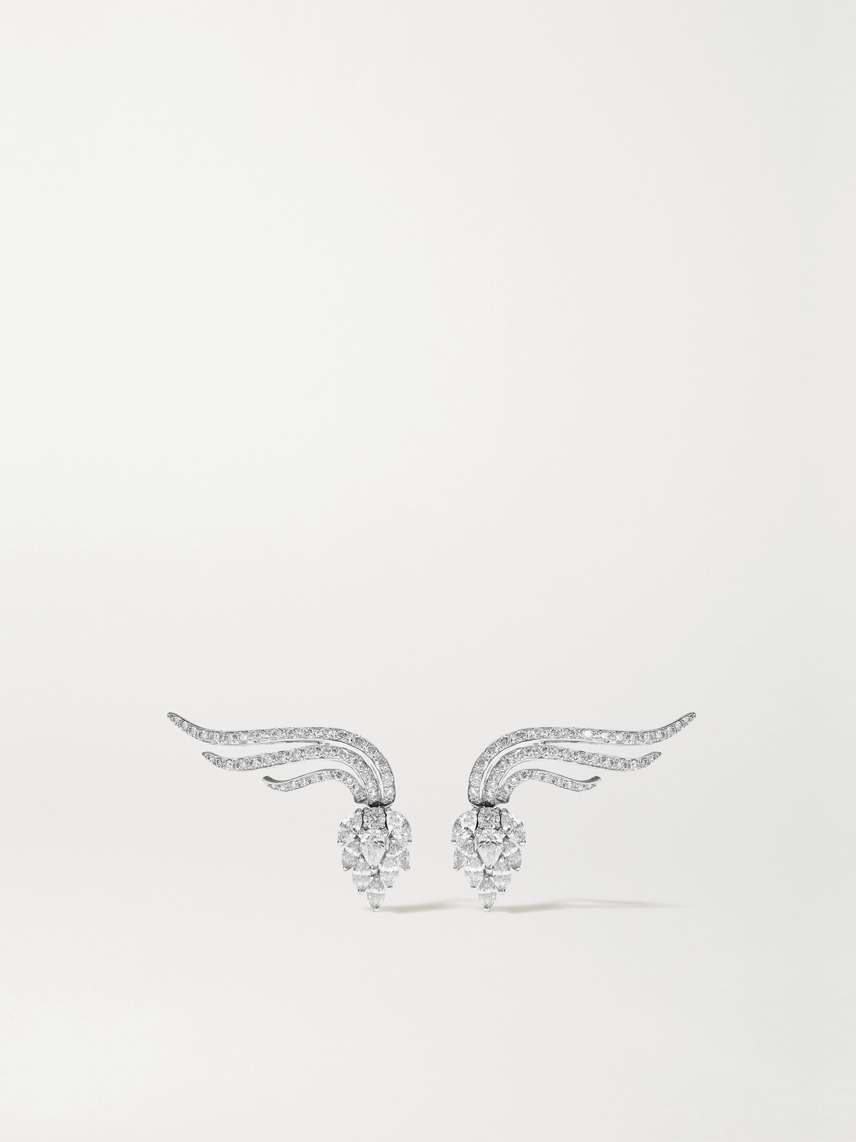 YEPREM 18-karat White Gold Diamond Earrings - One size