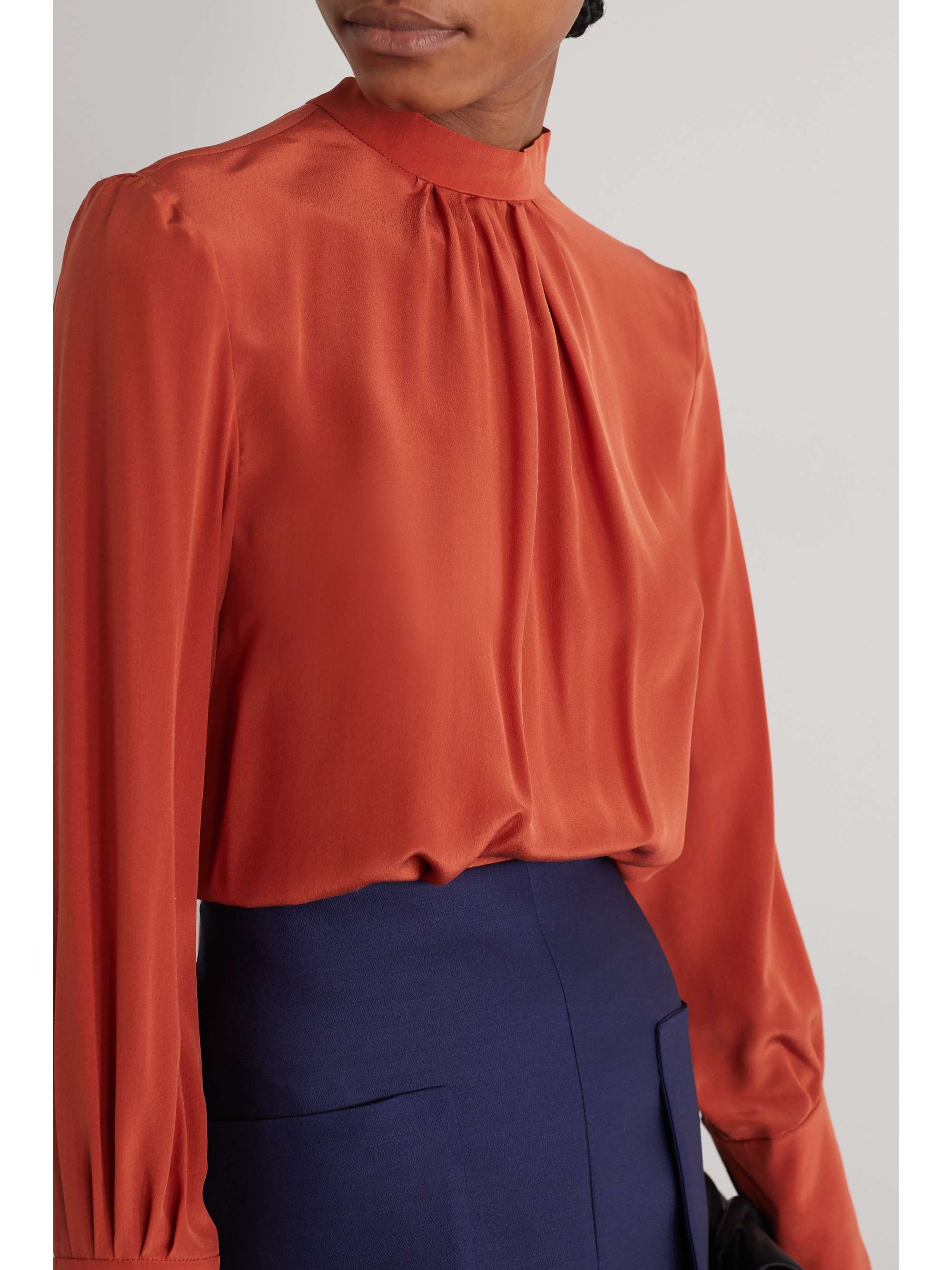 NET-A-PORTER FOR THE KING’S FOUNDATION 有机真丝女衫