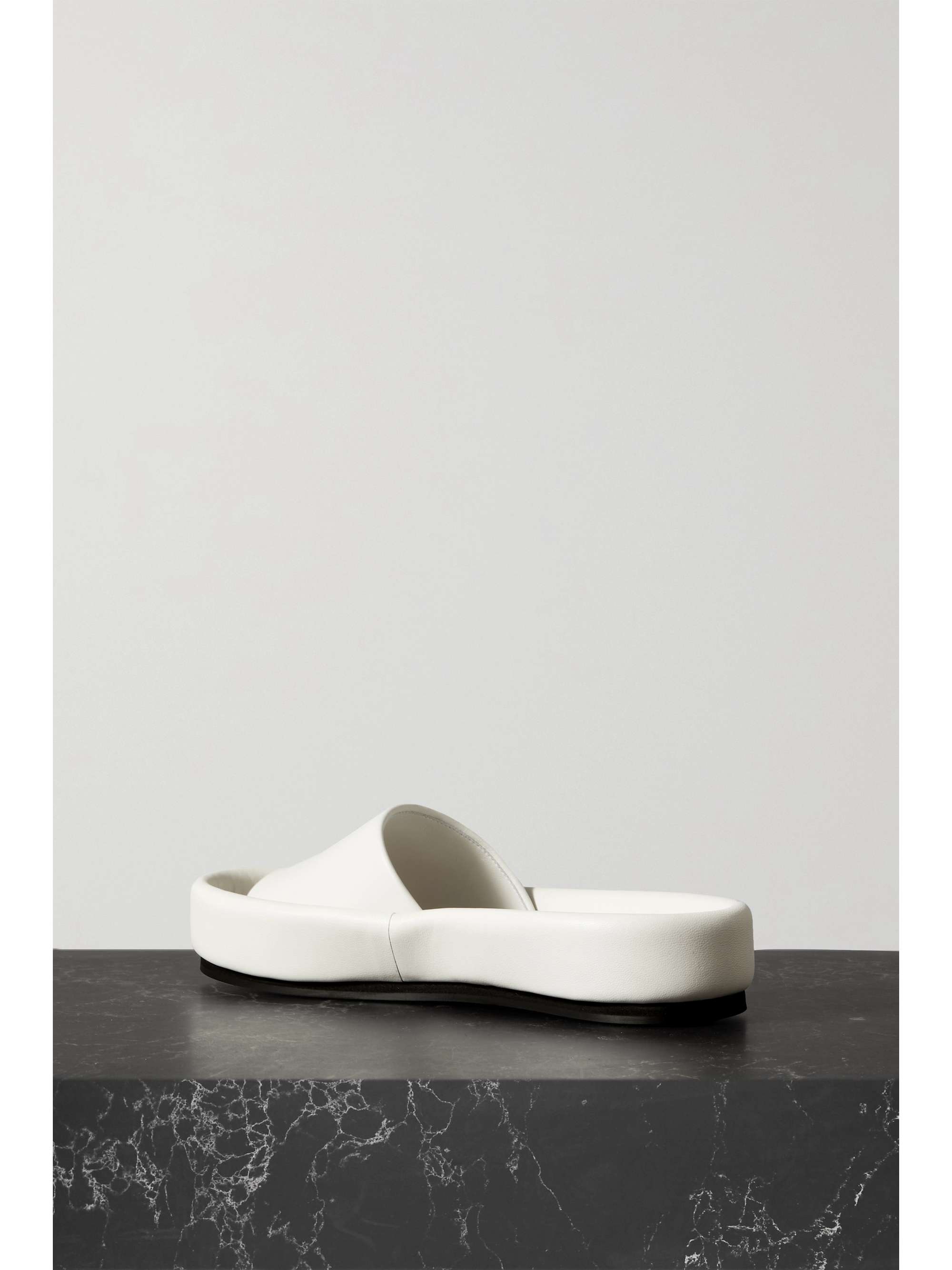 KHAITE Venice leather slides