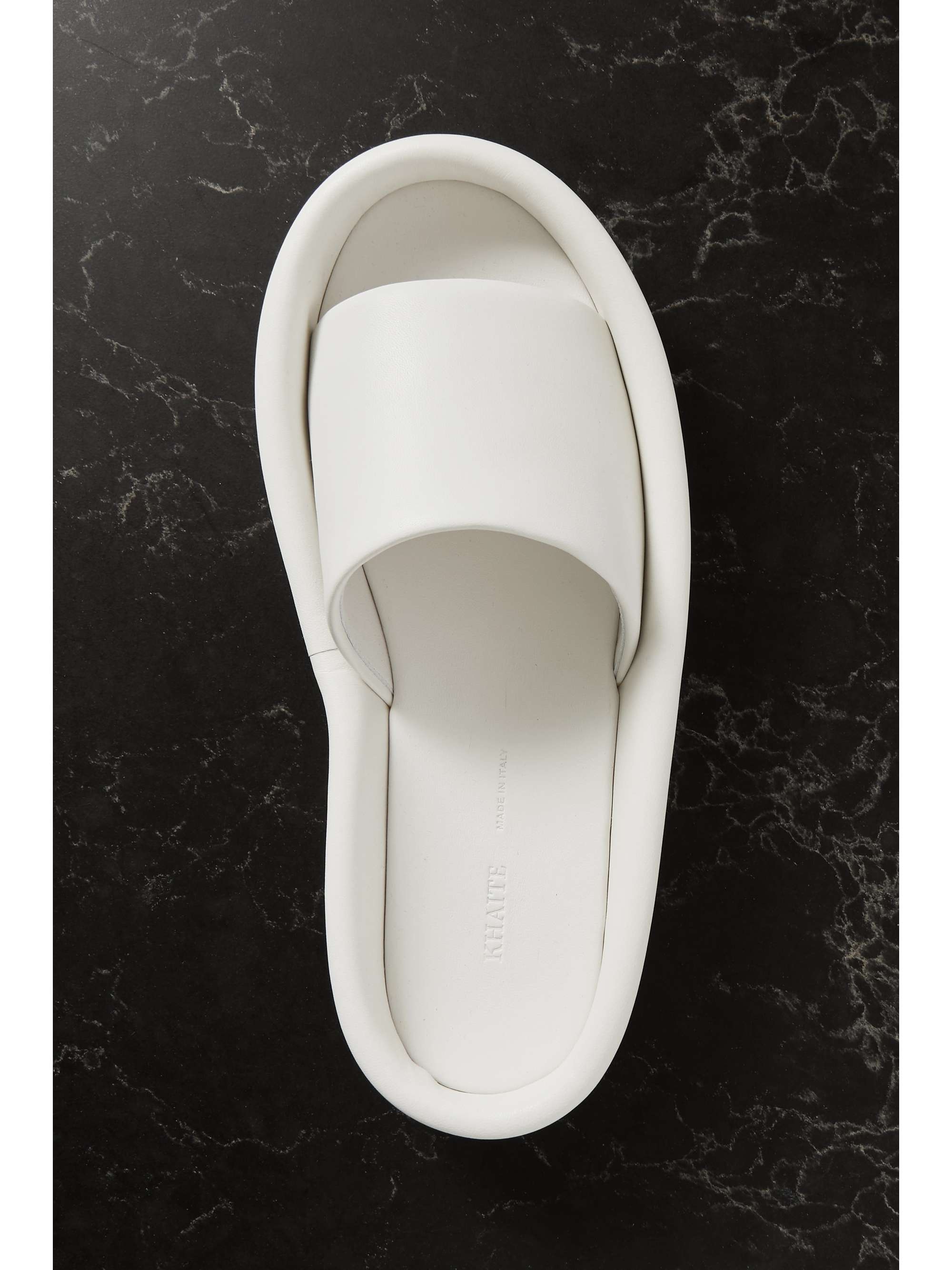 KHAITE Venice leather slides
