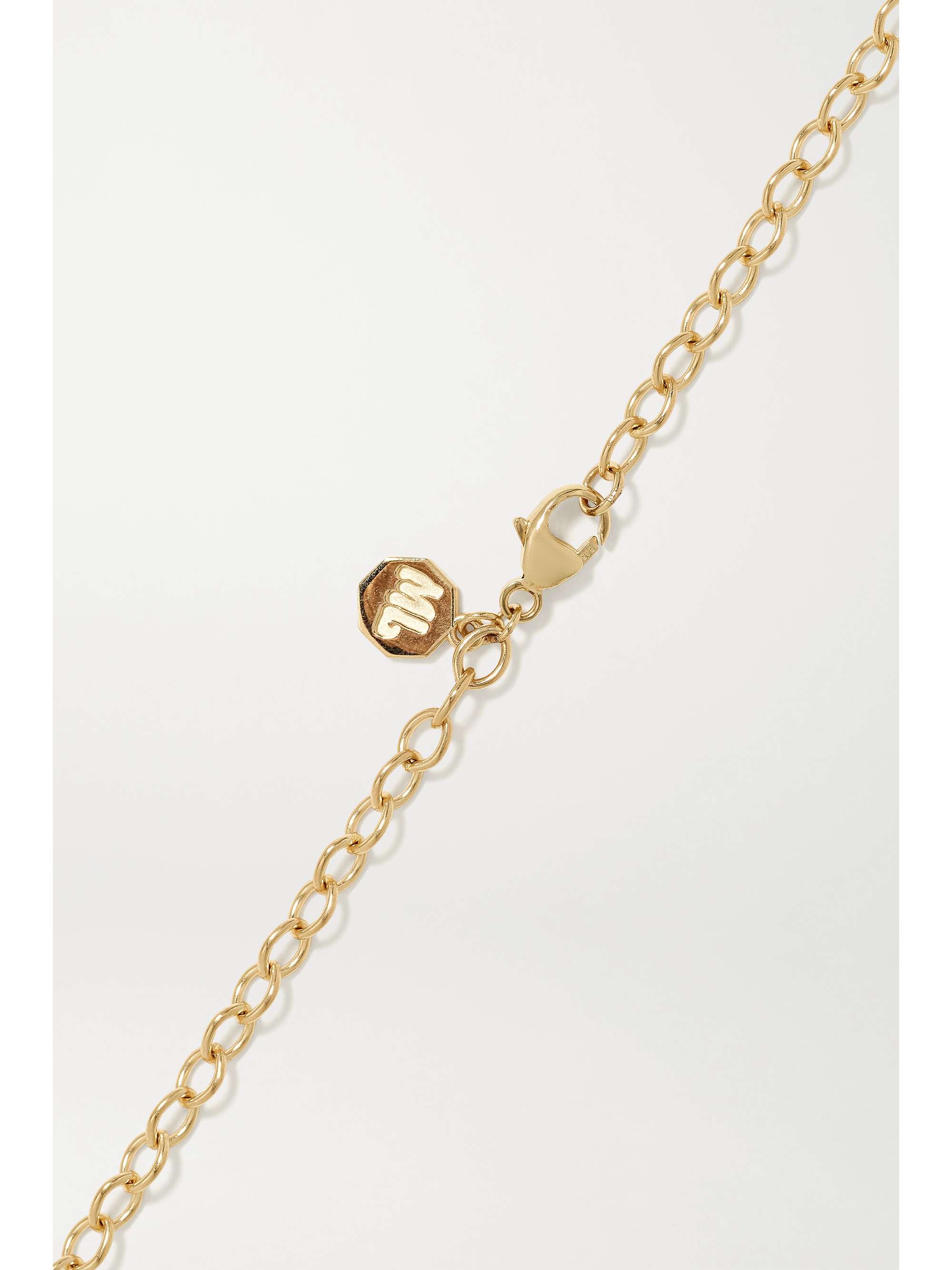 MARLO LAZ Love 14-karat gold diamond necklace