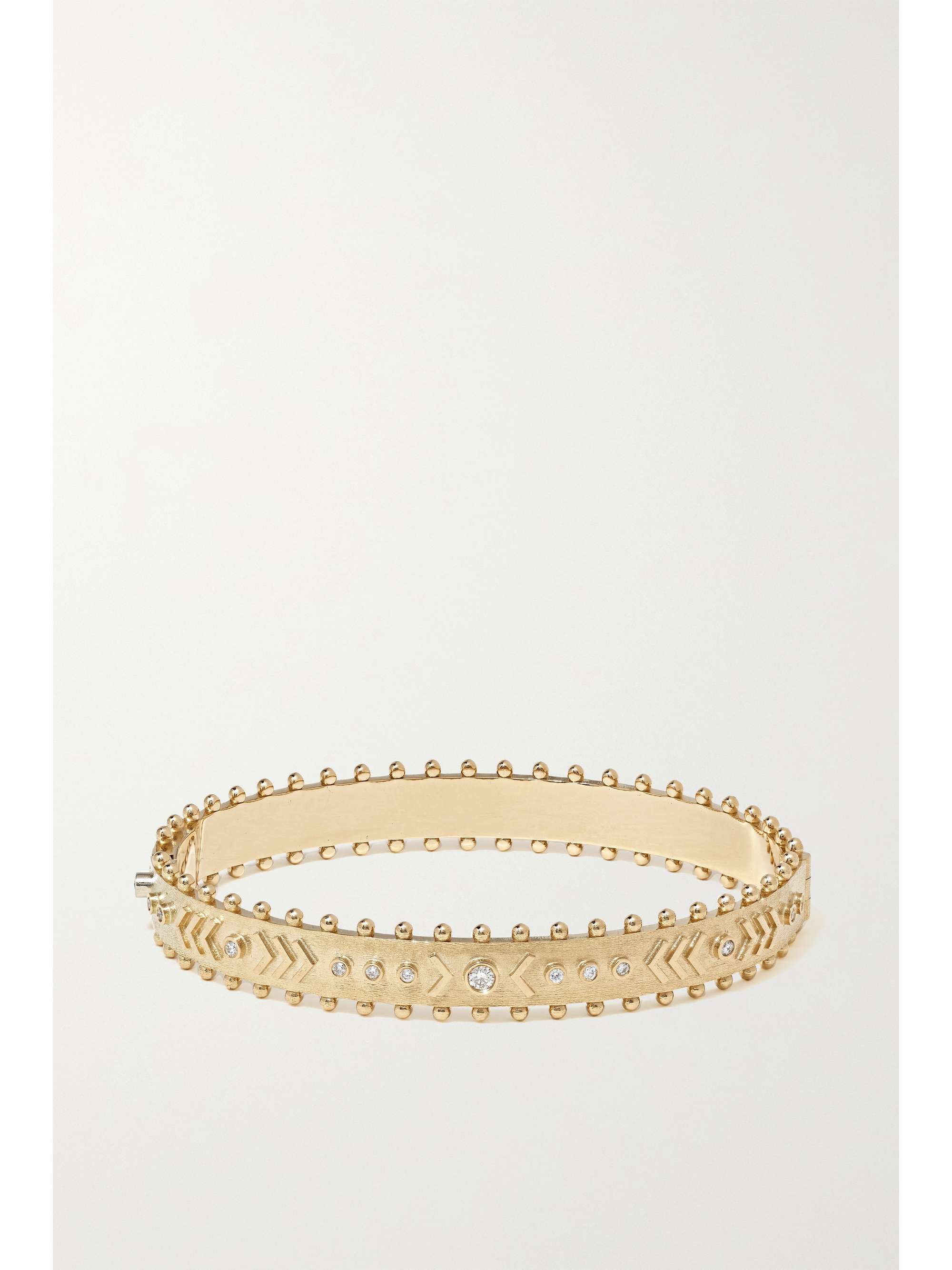 MARLO LAZ Arrow Rawa 14-karat gold diamond bangle