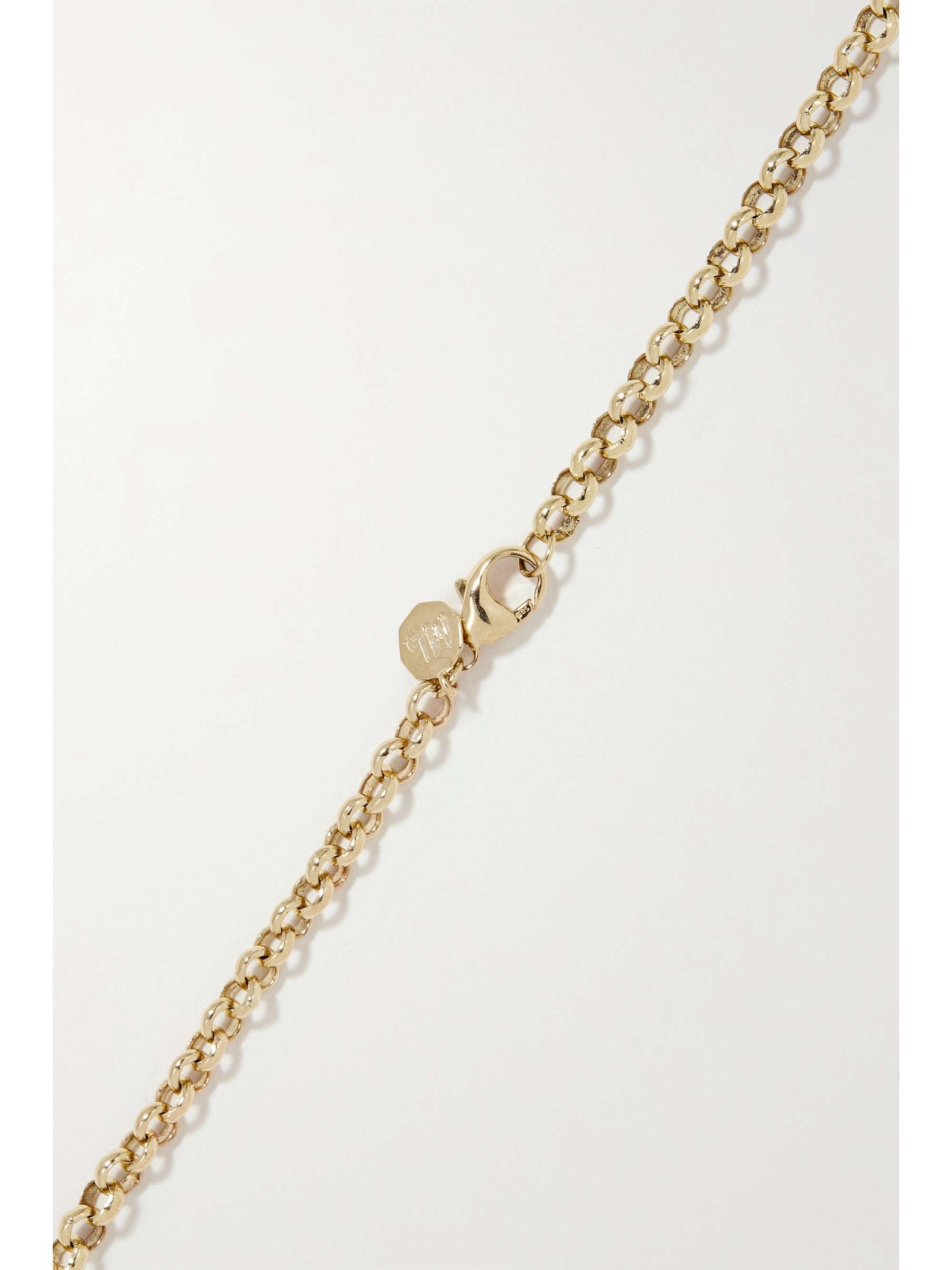 MARLO LAZ En Route 14-karat gold, enamel and multi-stone necklace