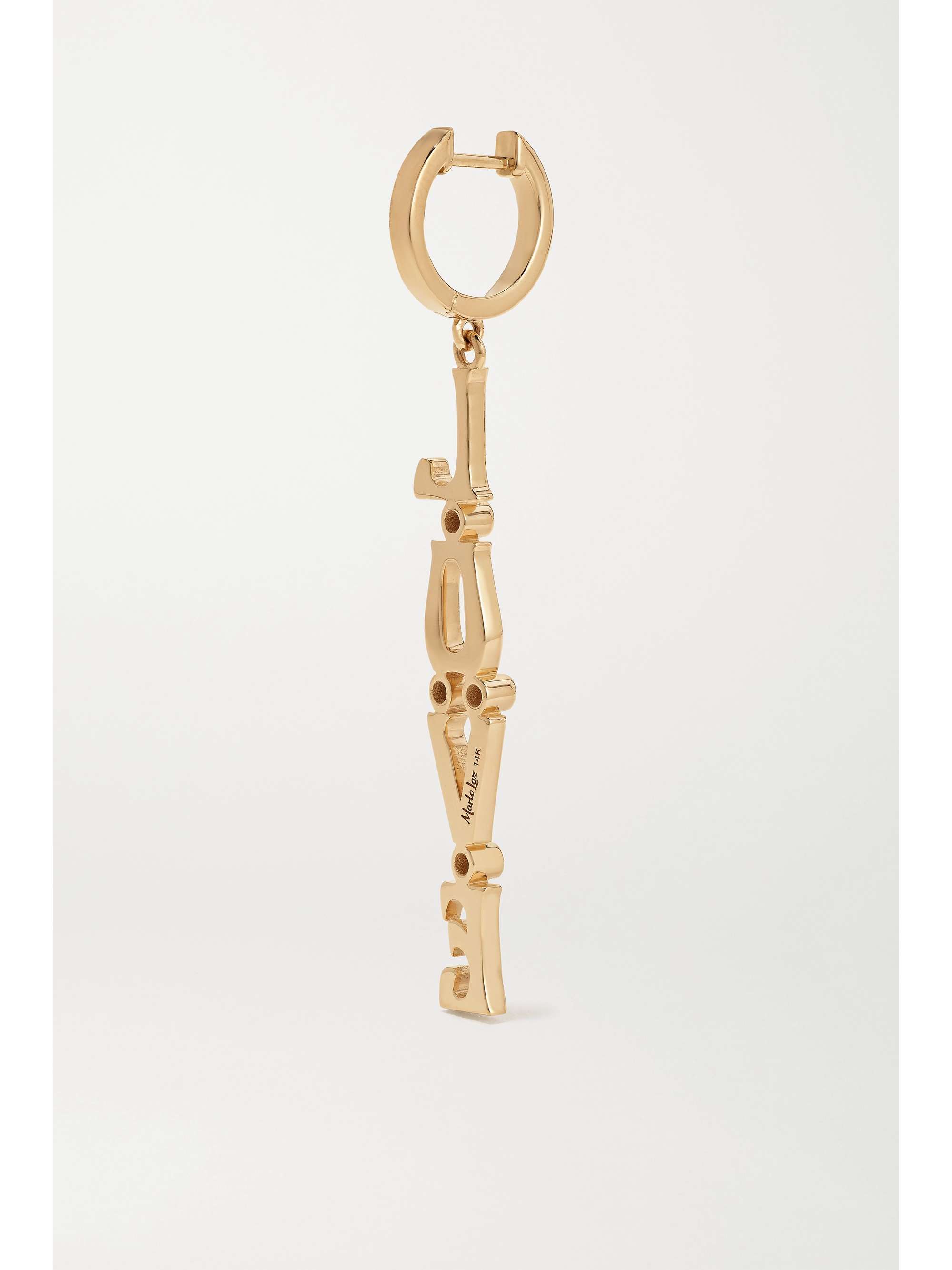 MARLO LAZ Love 14-karat gold diamond earrings