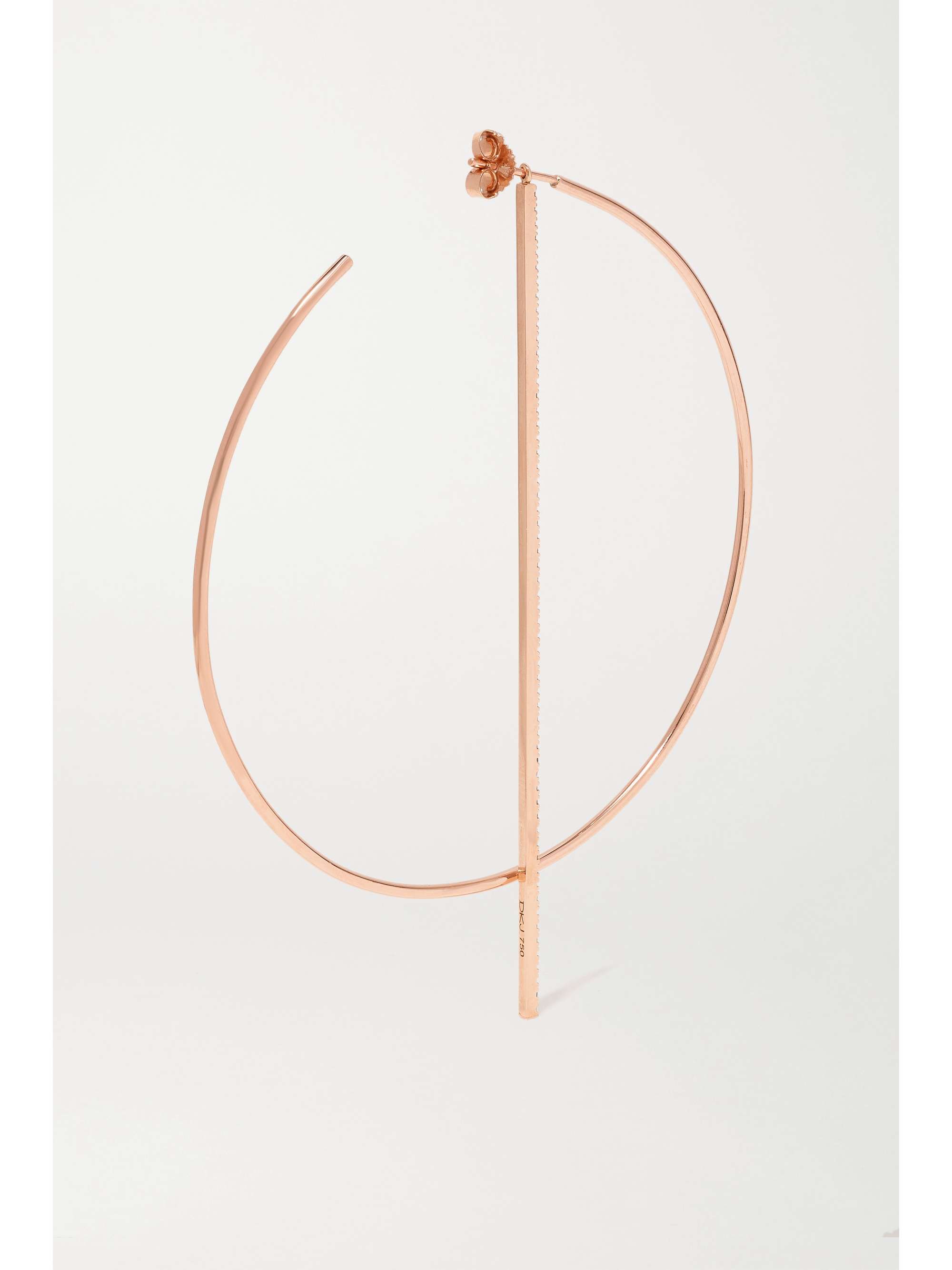 DIANE KORDAS Rainbow 18-karat rose gold, sapphire and amethyst hoop earrings