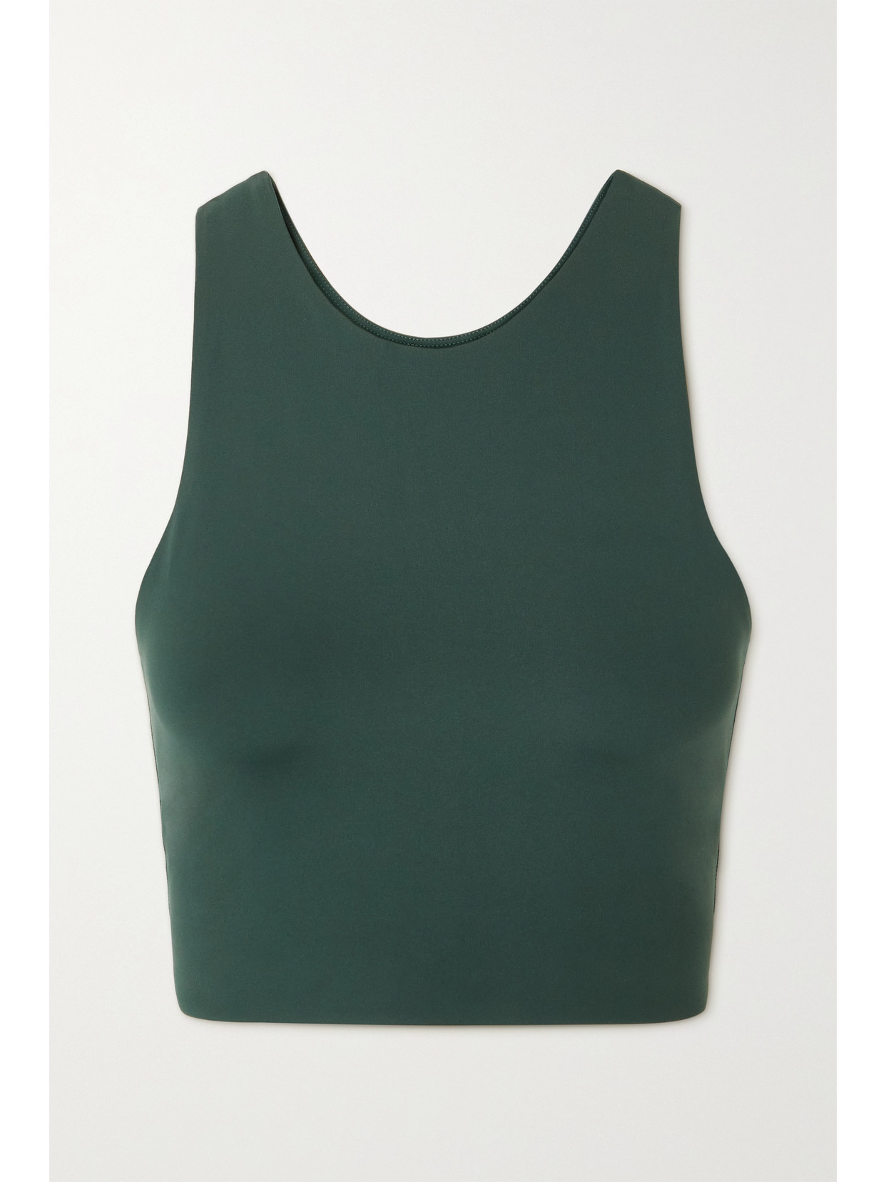 Girlfriend Collective Dylan Longline Racerback Sports Bra In Green