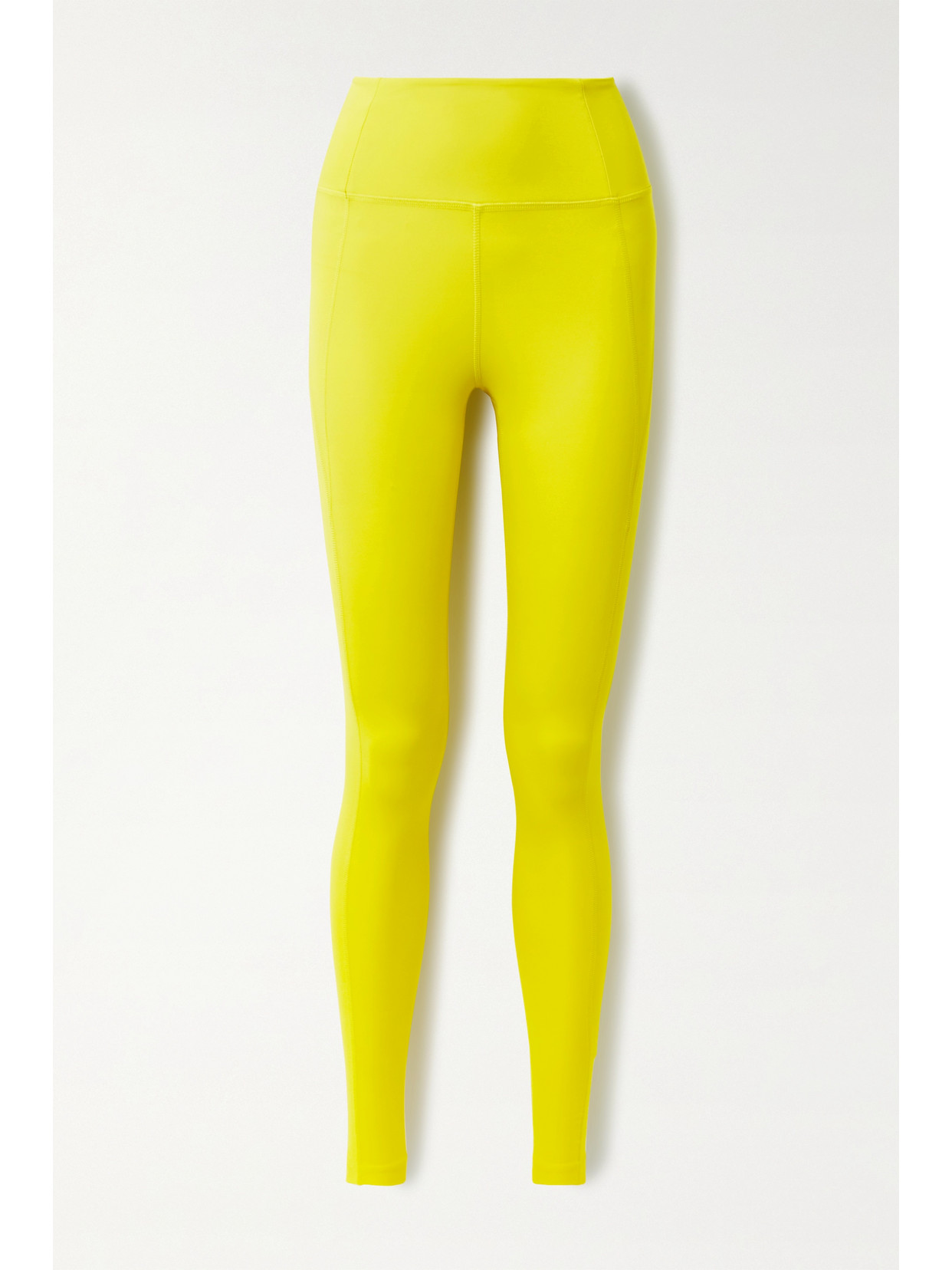 Girlfriend Collective Womens Chartreuse Compressive 7/8 High-rise Recycled Polyester-blend Leggings S In Yellow