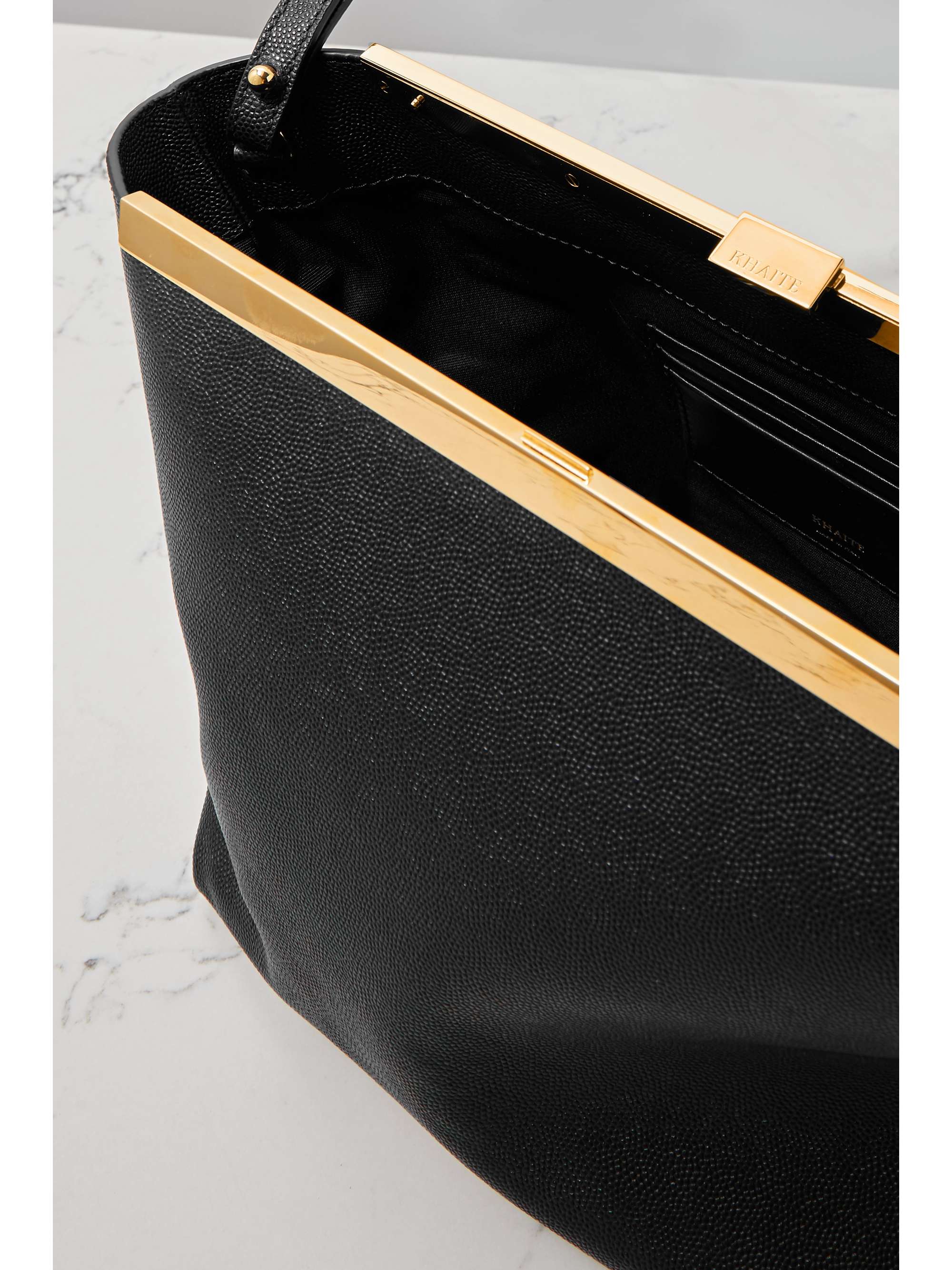 KHAITE Augusta textured-leather shoulder bag