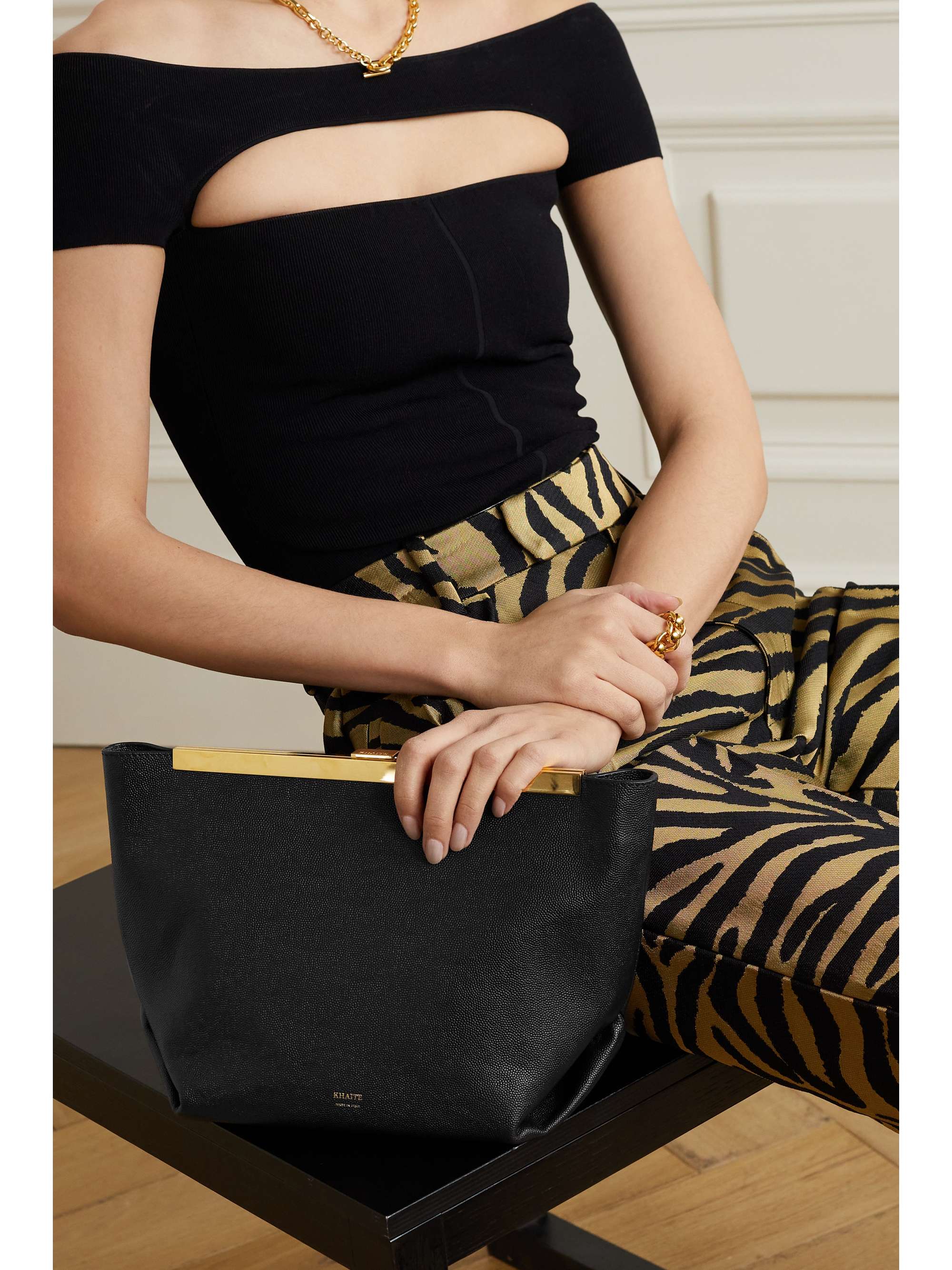 KHAITE Augusta textured-leather shoulder bag
