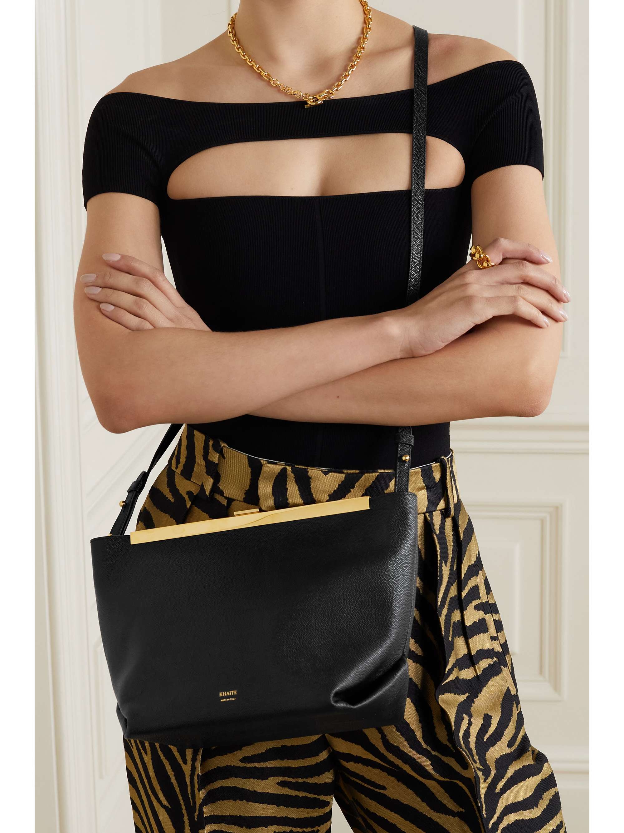 KHAITE Augusta textured-leather shoulder bag