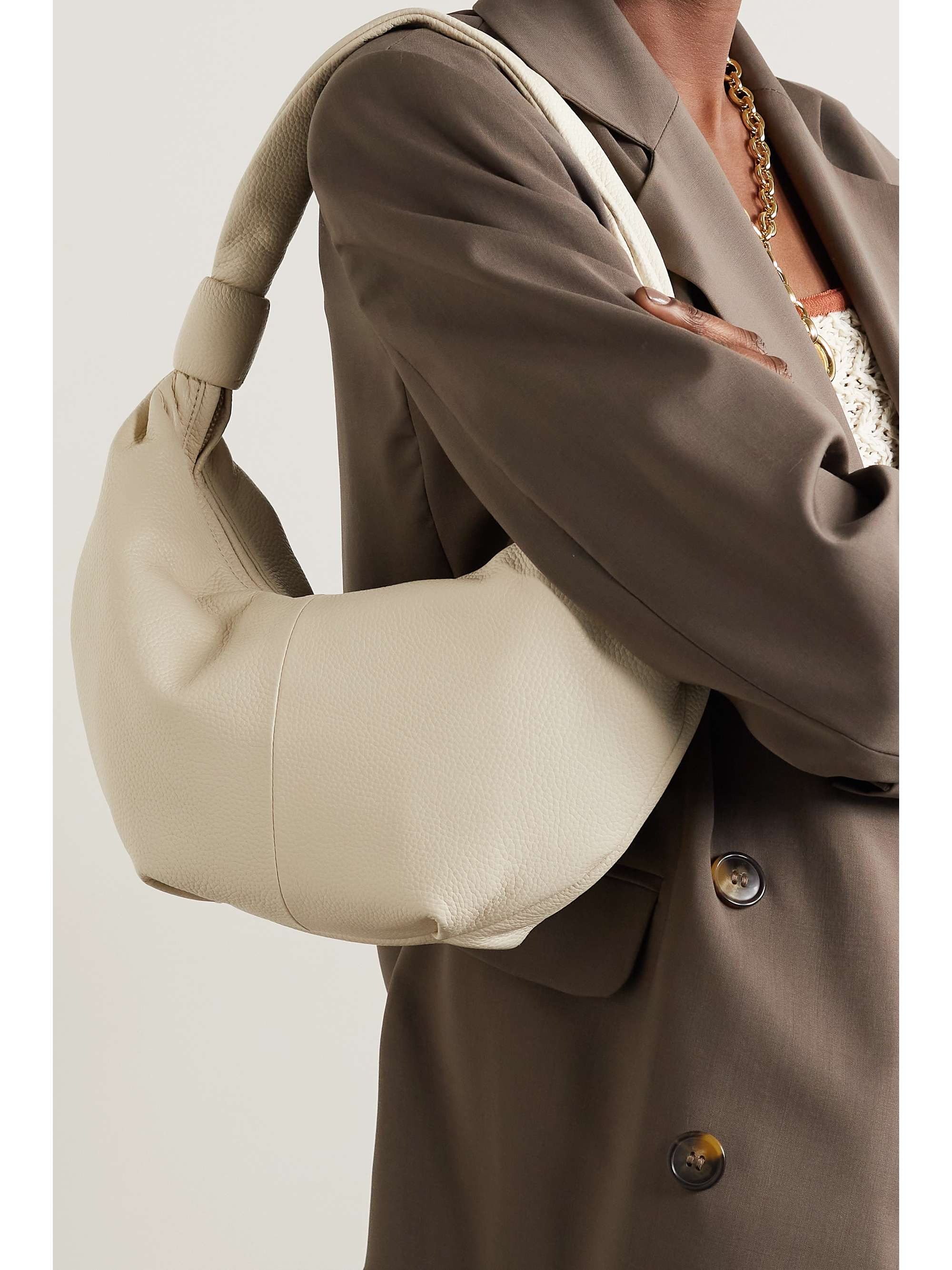 OROTON Malin knotted textured-leather shoulder bag