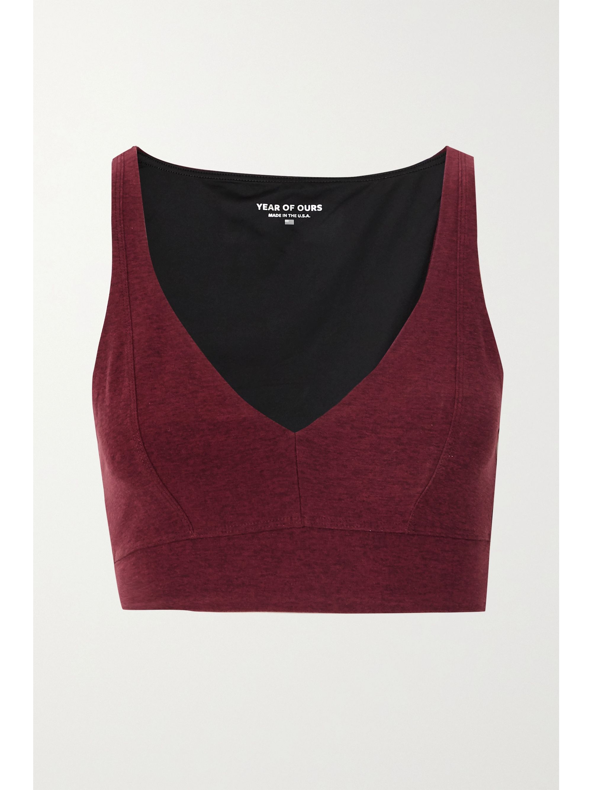 Burgundy sports bra Clearance