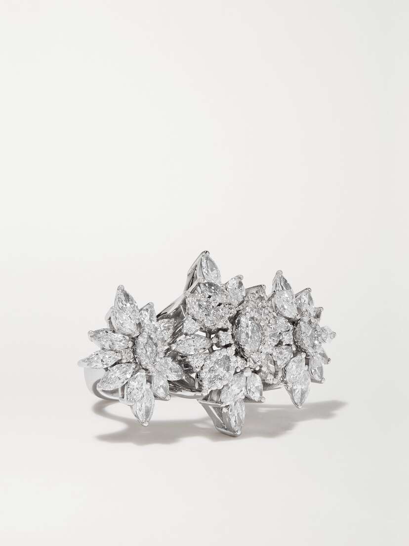 YEPREM 18-karat White Gold Diamond Ring