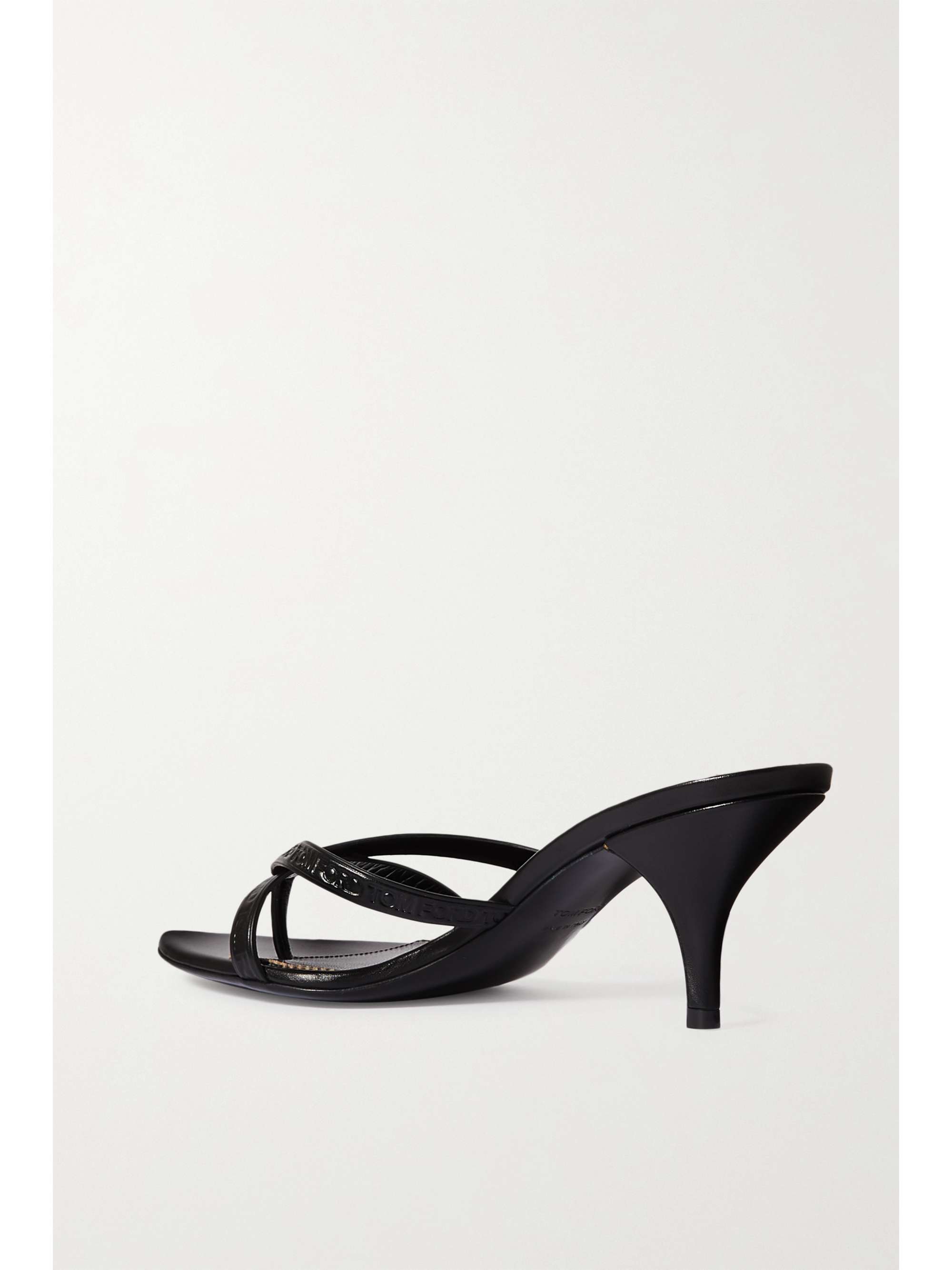 TOM FORD Logo-debossed leather mules