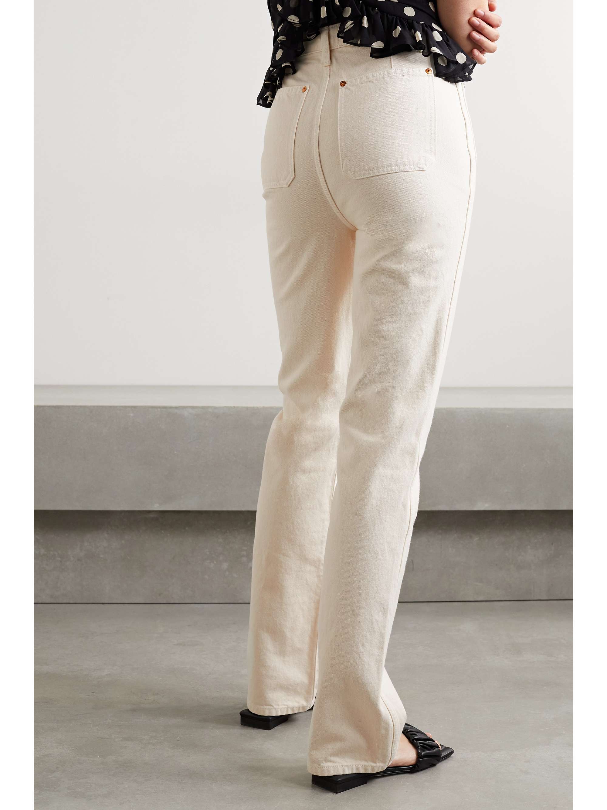 Ivory Isabella high-rise straight-leg 