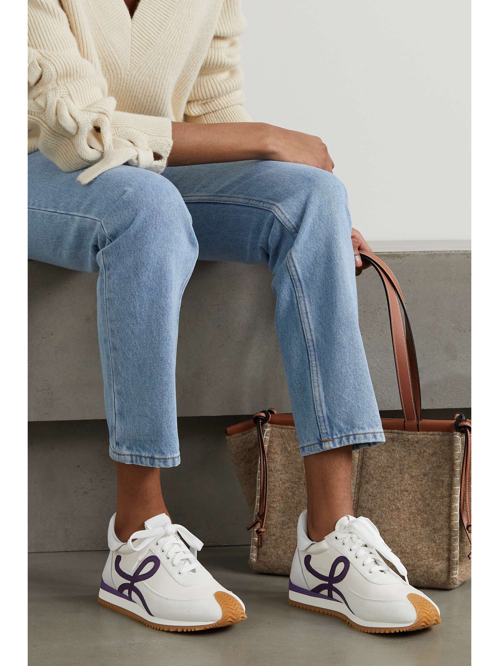 loewe suede sneakers