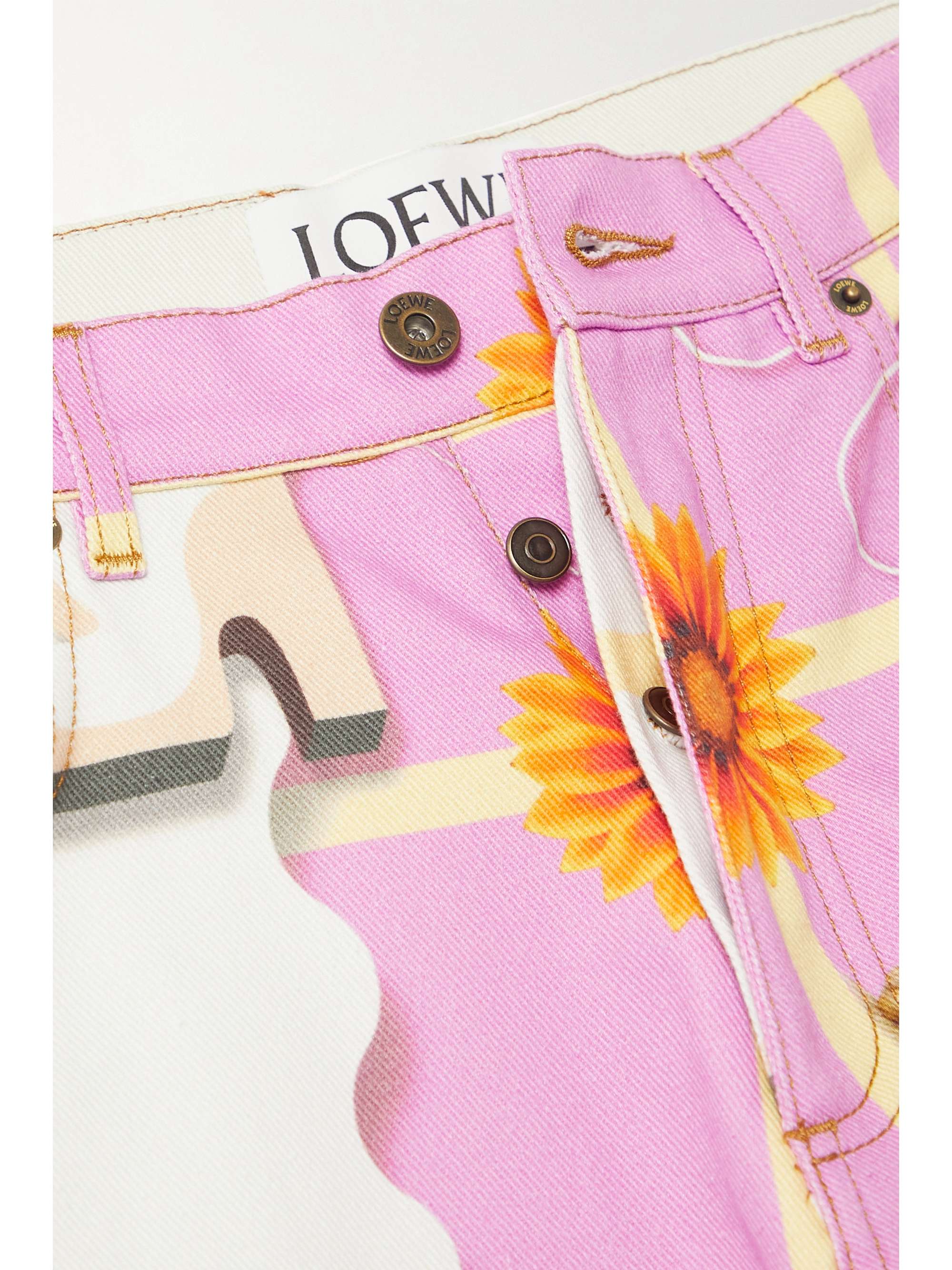 LOEWE Printed high-rise wide-leg jeans