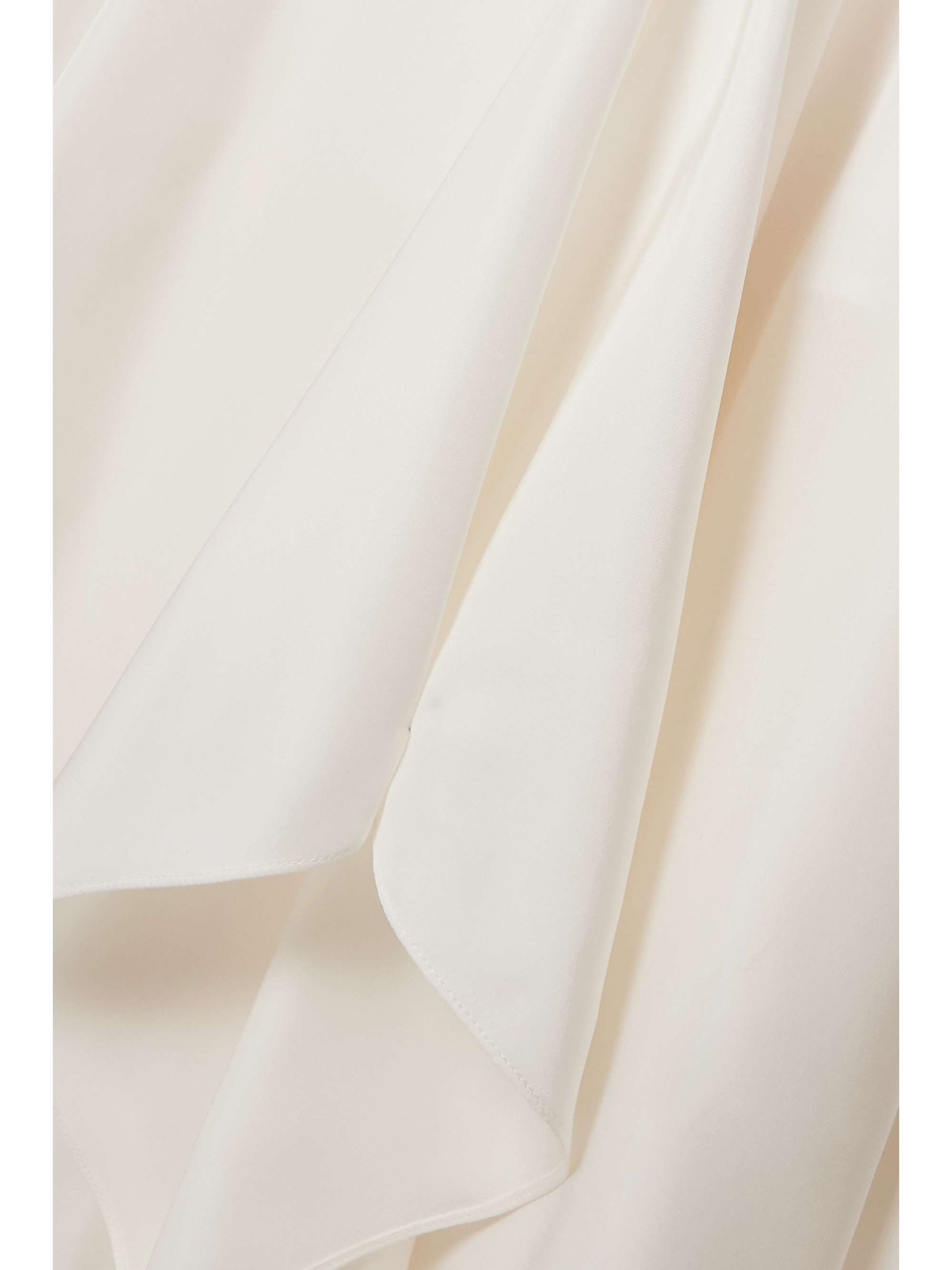 LOEWE Asymmetric silk and voile midi dress | NET-A-PORTER