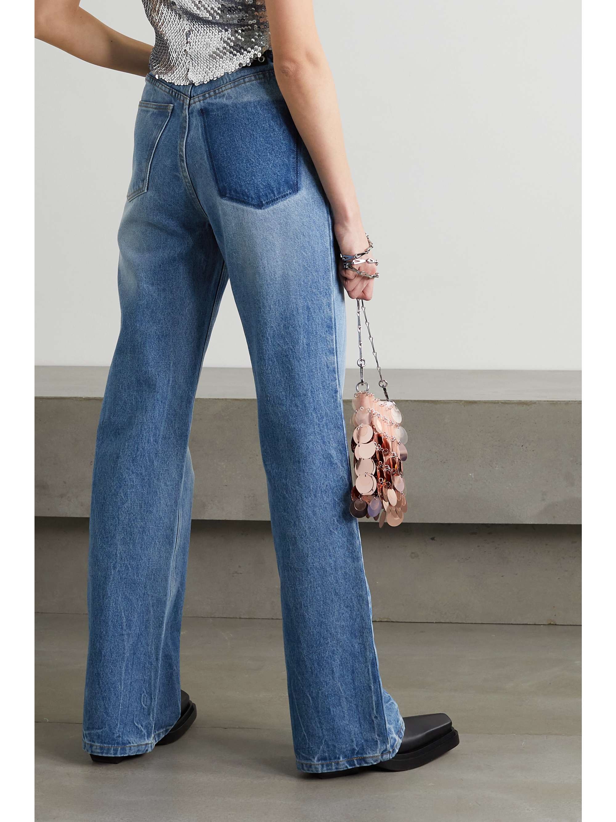 RABANNE High-rise straight-leg denim jeans