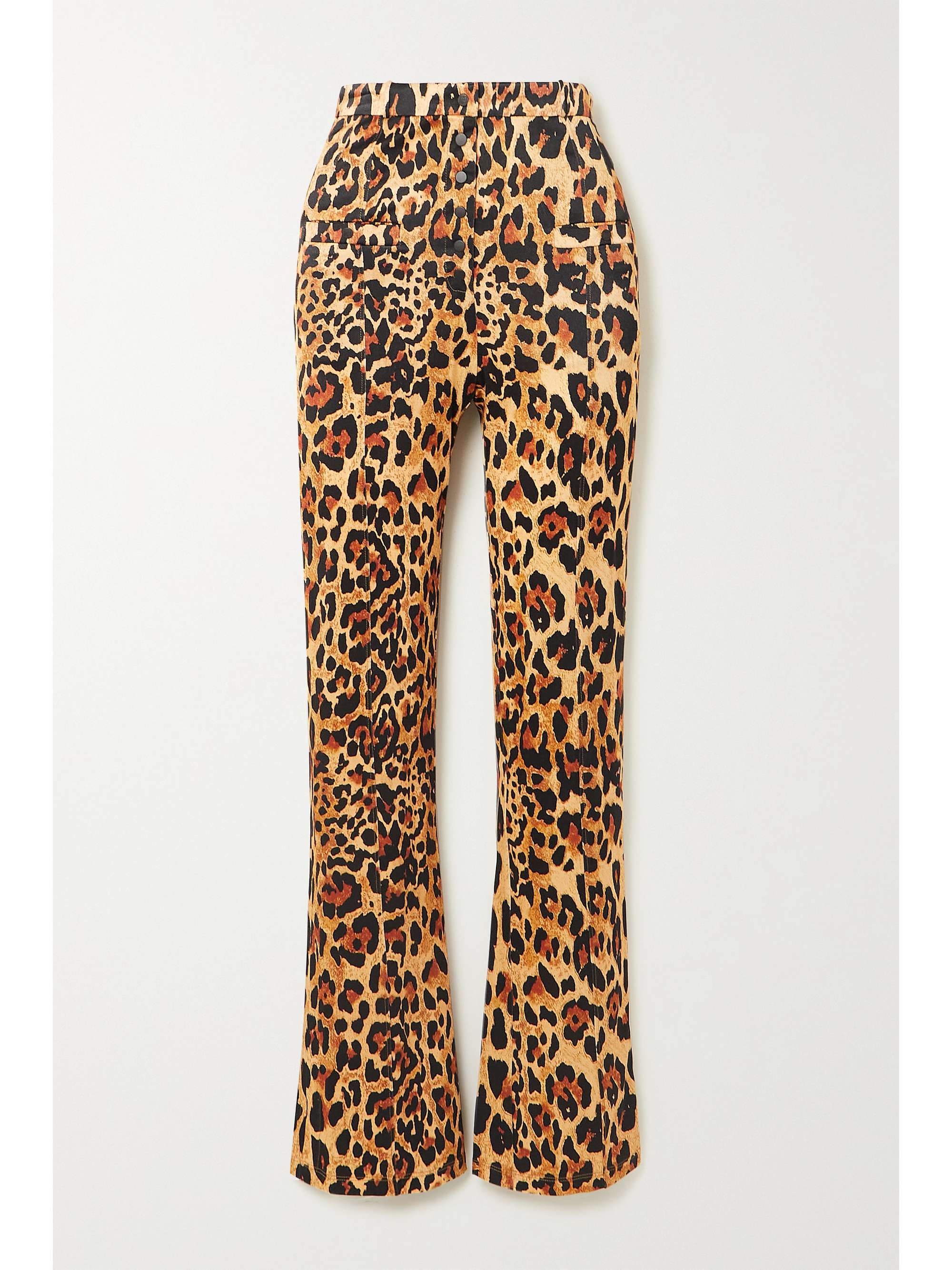 yellow leopard print pants