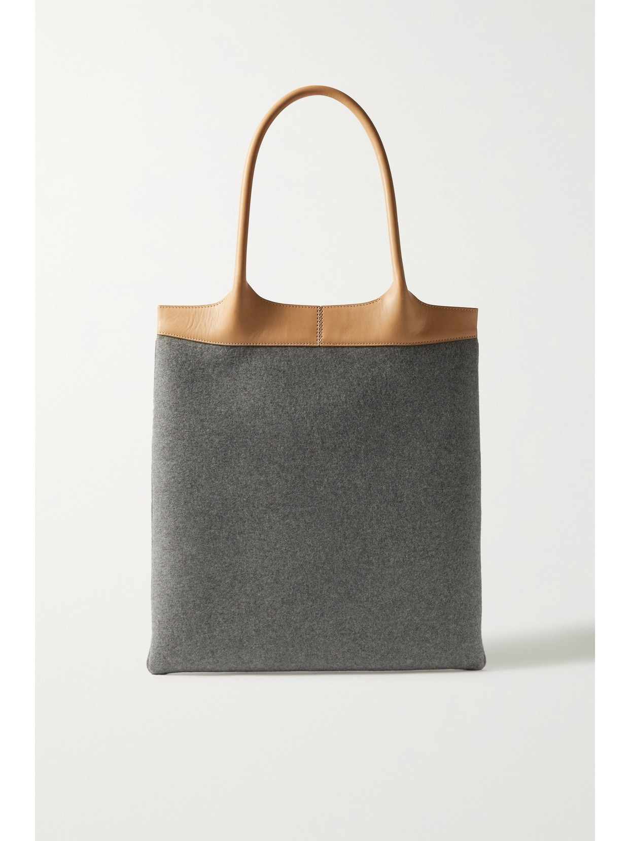 Gabriela Hearst Cashmere Bicolor Shopper Tote Bag In Grey