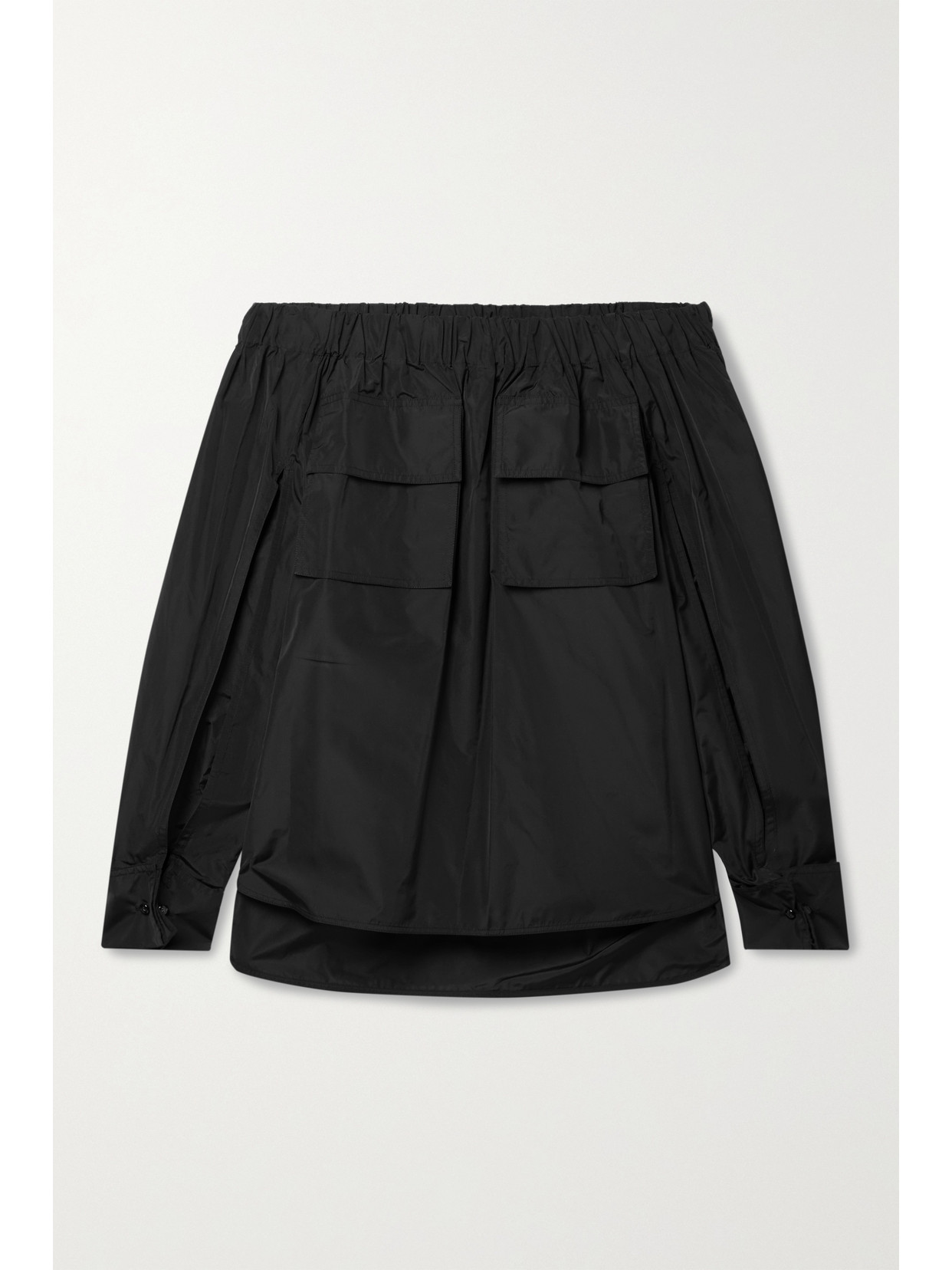 Max Mara - Losanna Off-the-shoulder Taffeta Blouse - Black