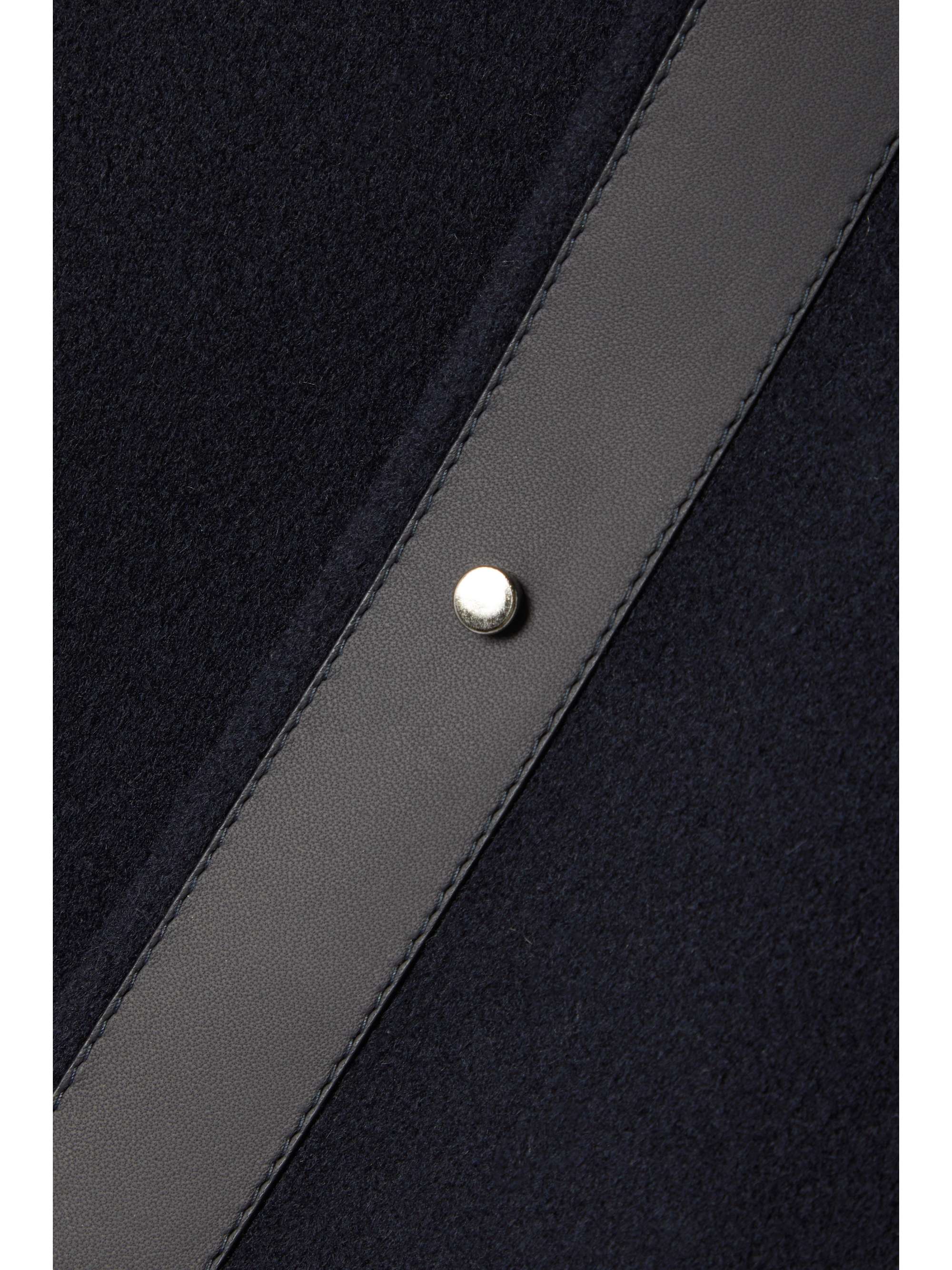 LORO PIANA Roaden leather-trimmed cashmere coat