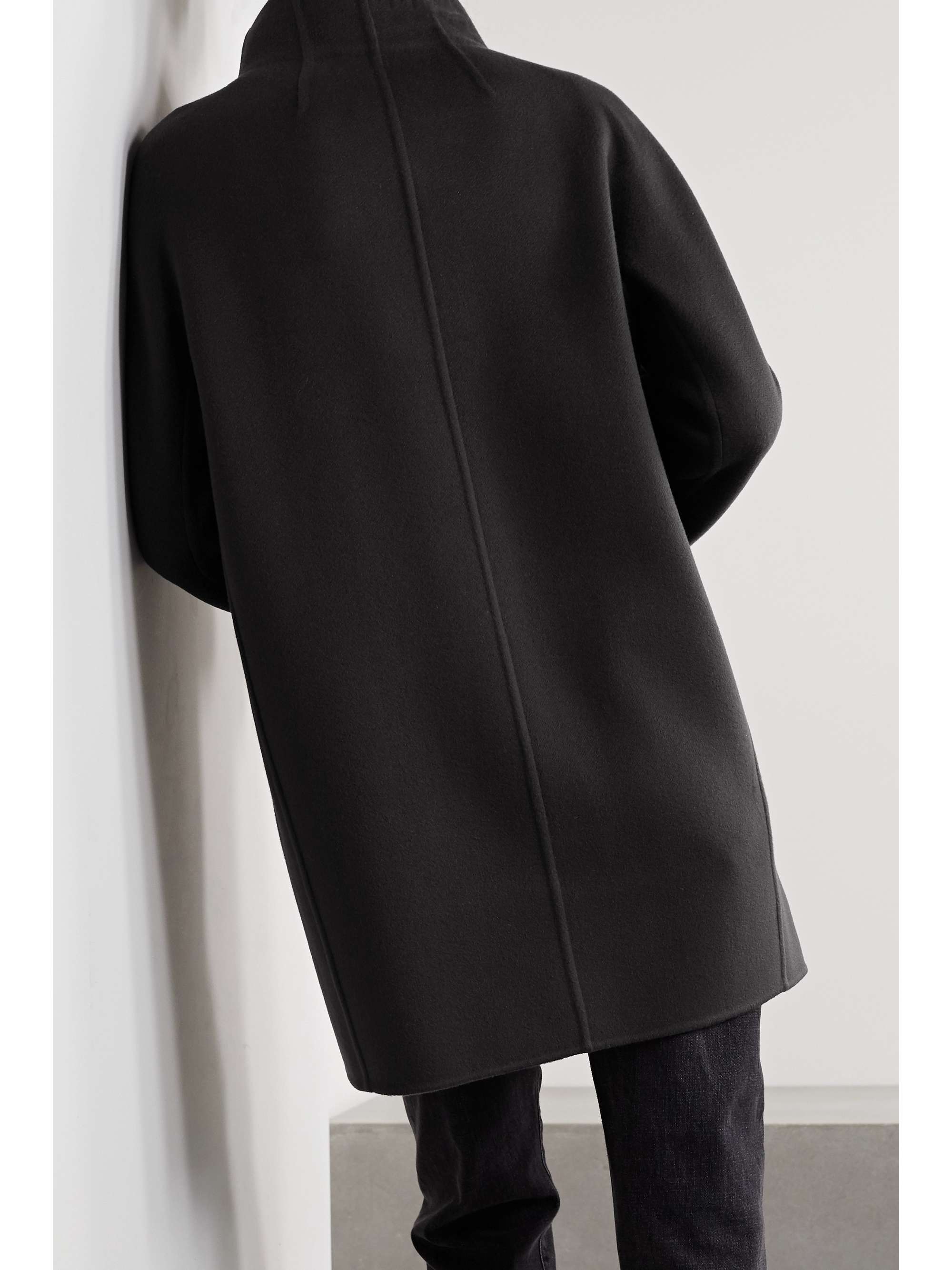 LORO PIANA Roaden leather-trimmed cashmere coat