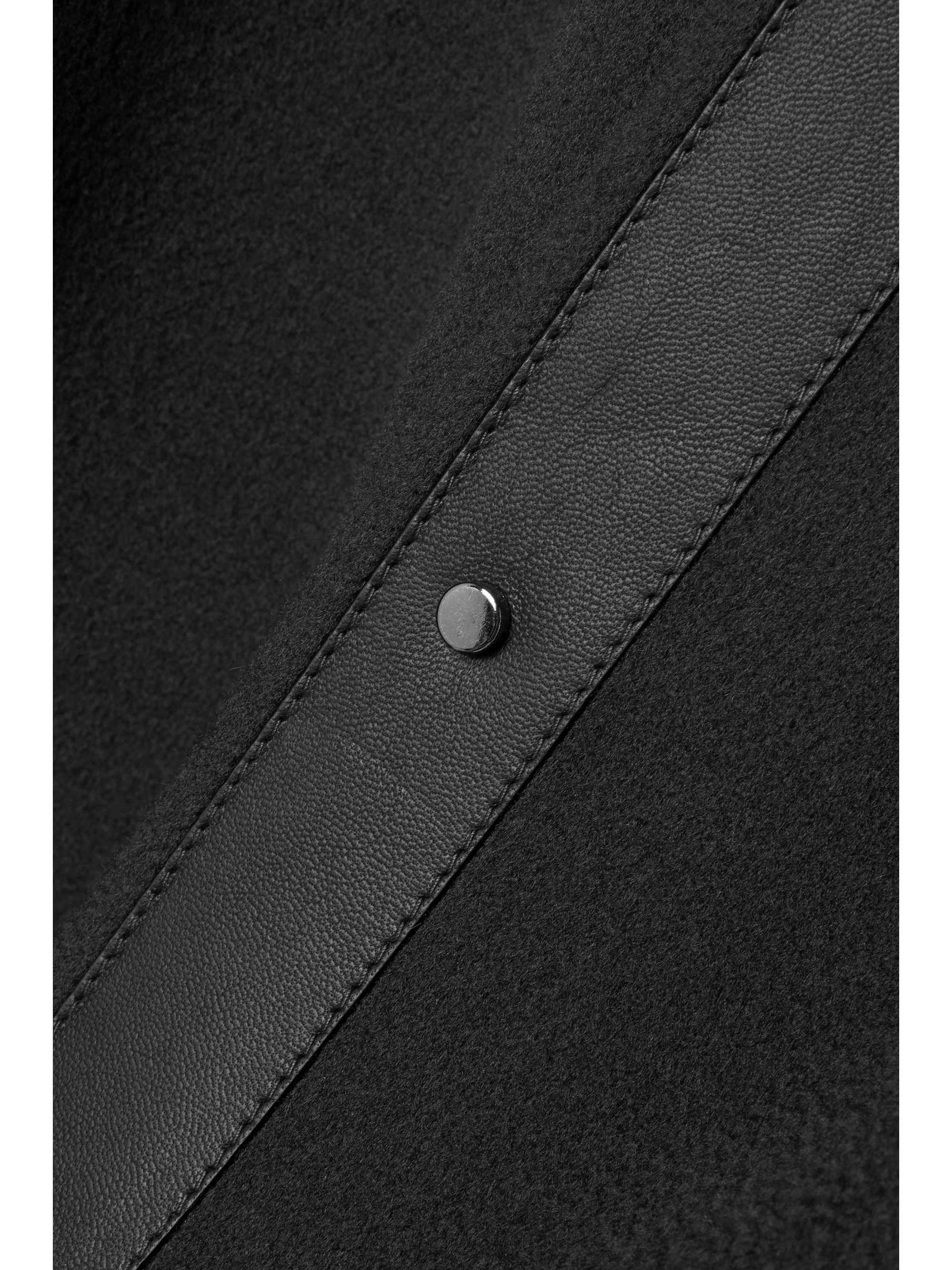 LORO PIANA Roaden leather-trimmed cashmere coat