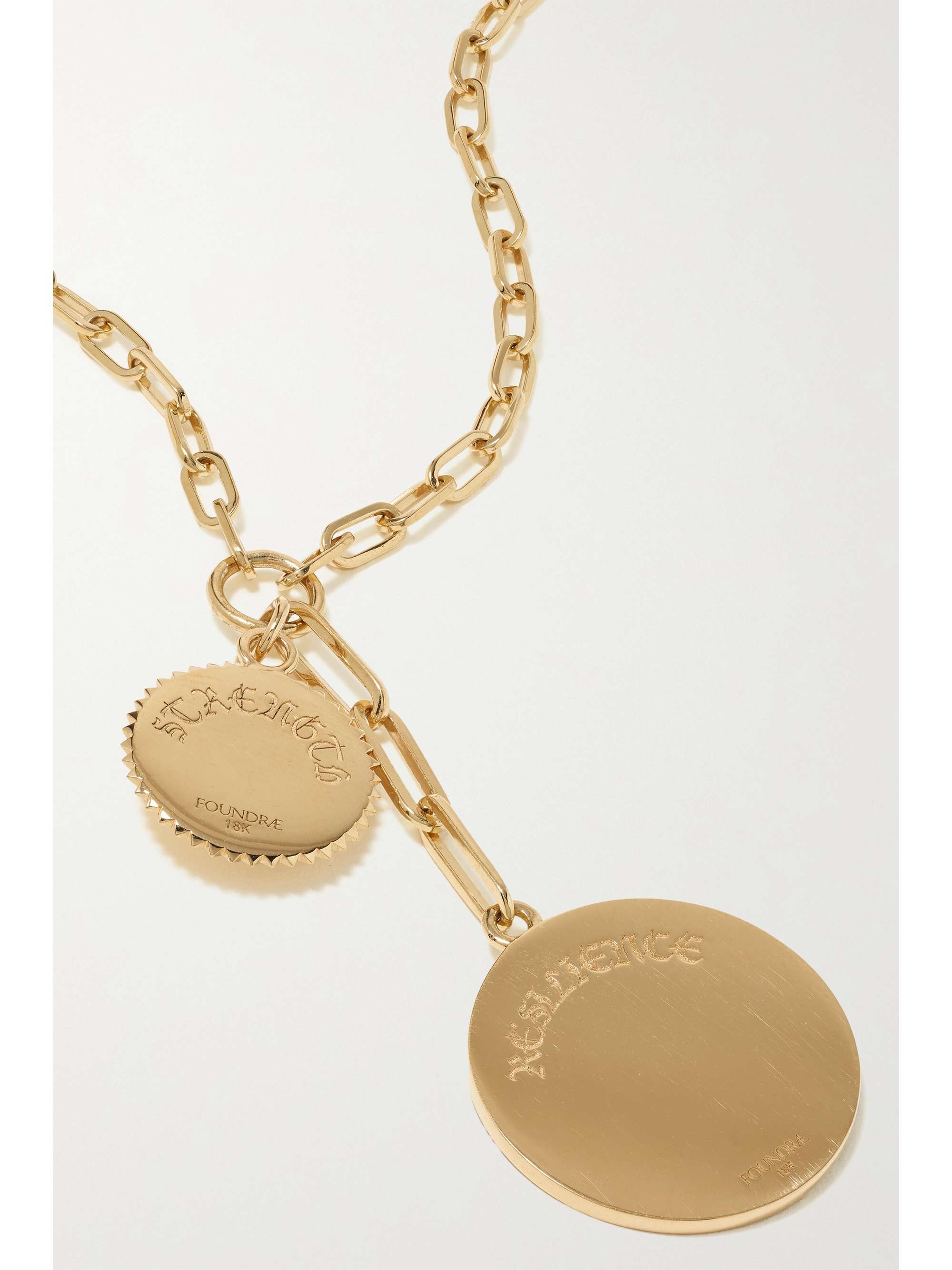 FOUNDRAE Resilience and Strength 18-karat gold, enamel and diamond necklace