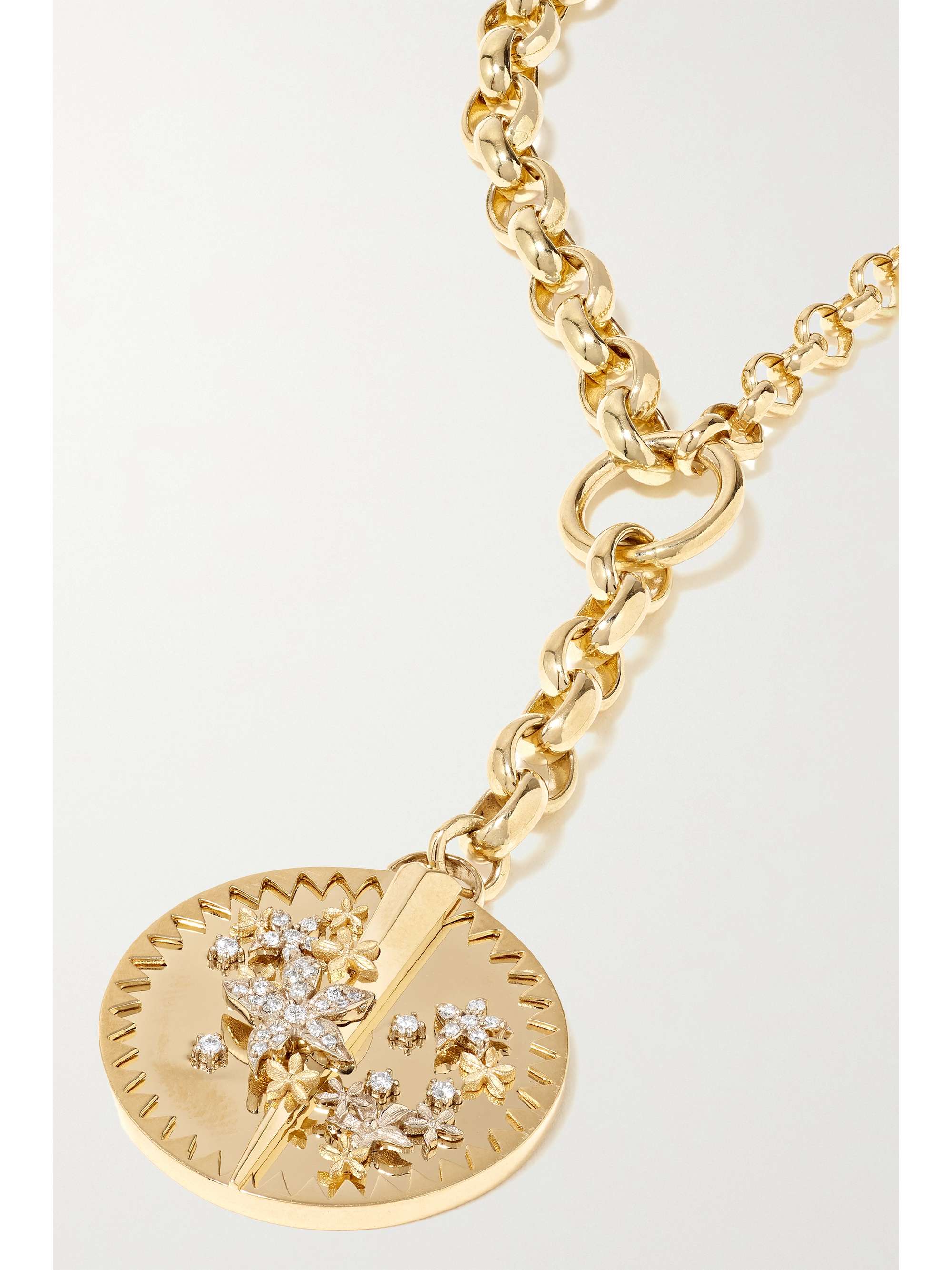 FOUNDRAE Blossoms large 18-karat gold diamond necklace