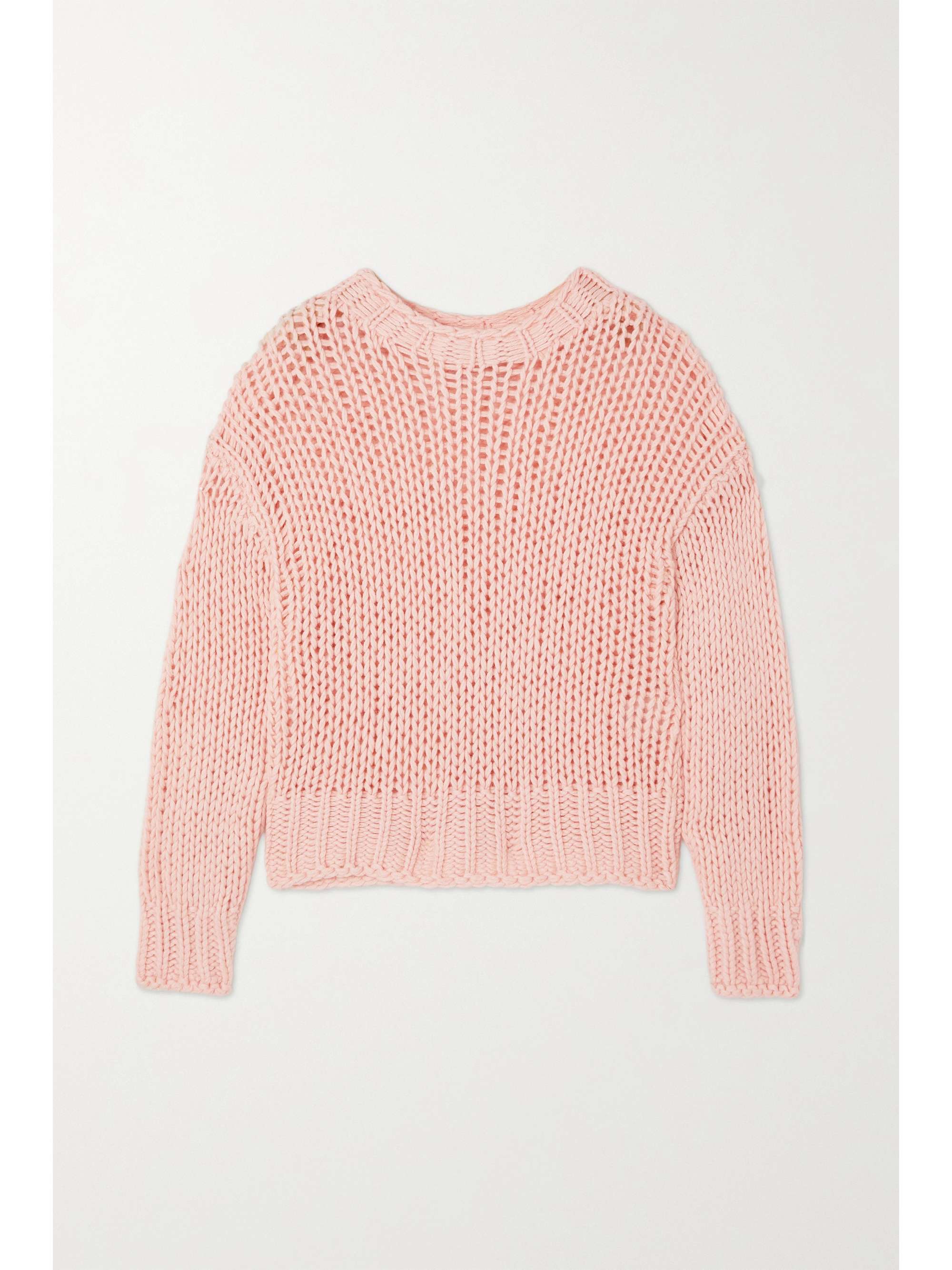 white open knit sweater