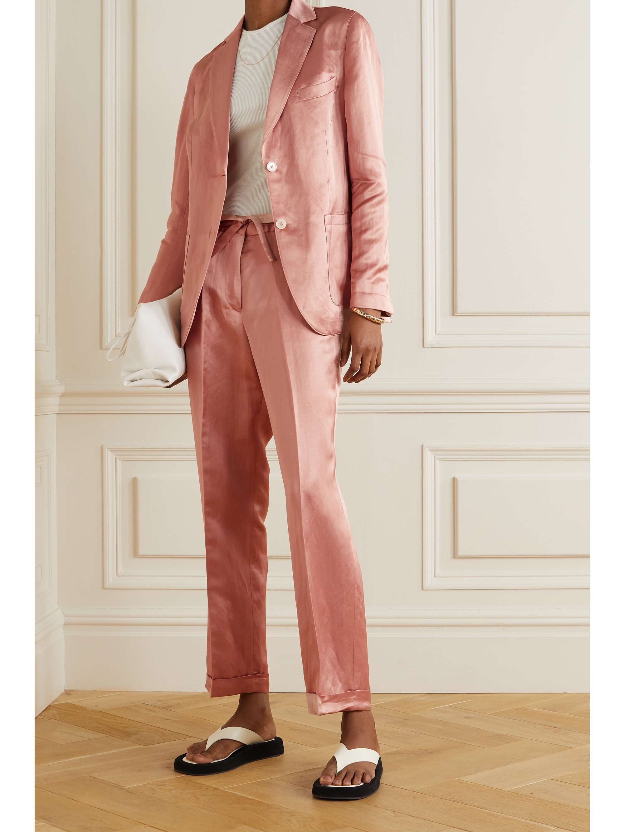 linen pink blazer