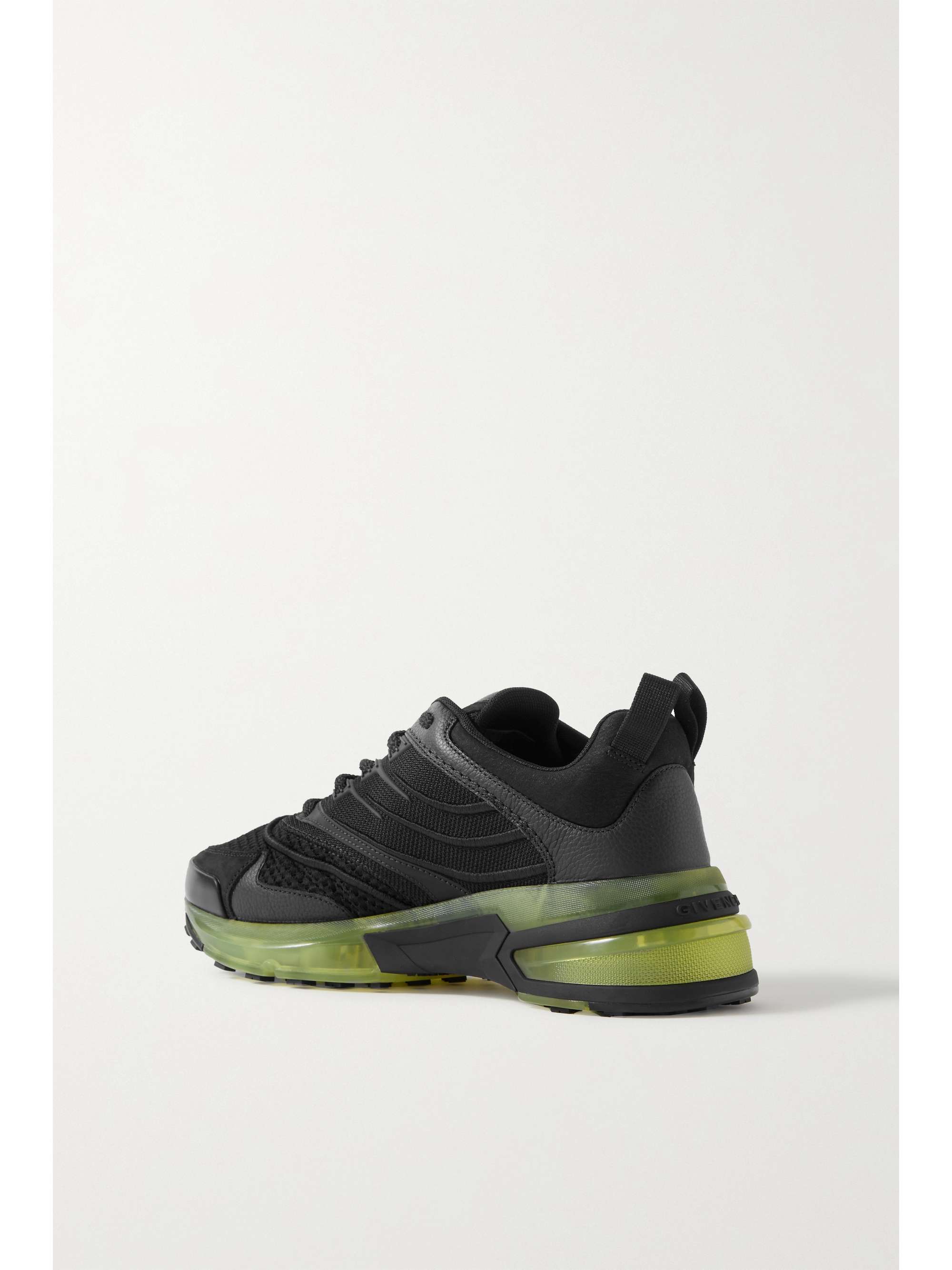 GIVENCHY GIV 1 leather and suede-trimmed mesh sneakers