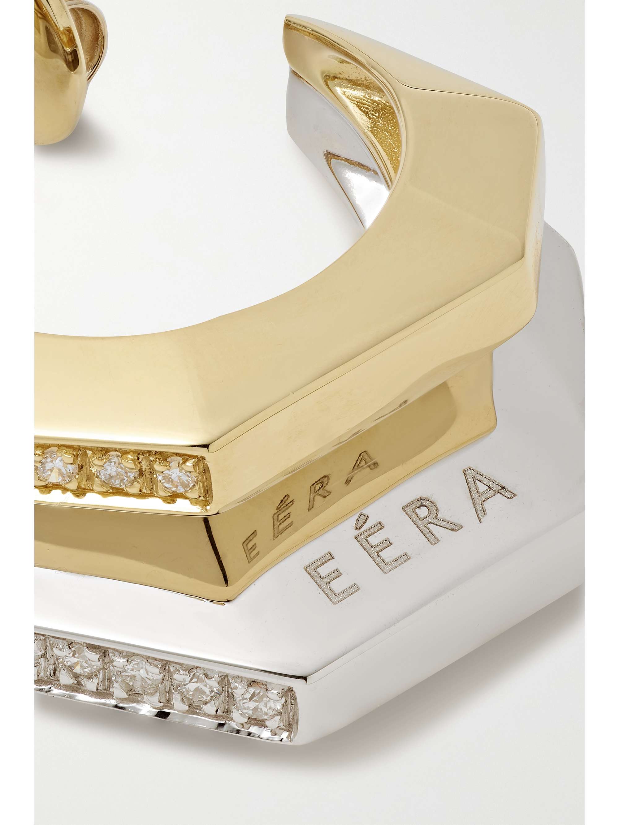 EÉRA Sabrina Creole aus 18 Karat Gelb- und Weißgold mit Diamanten