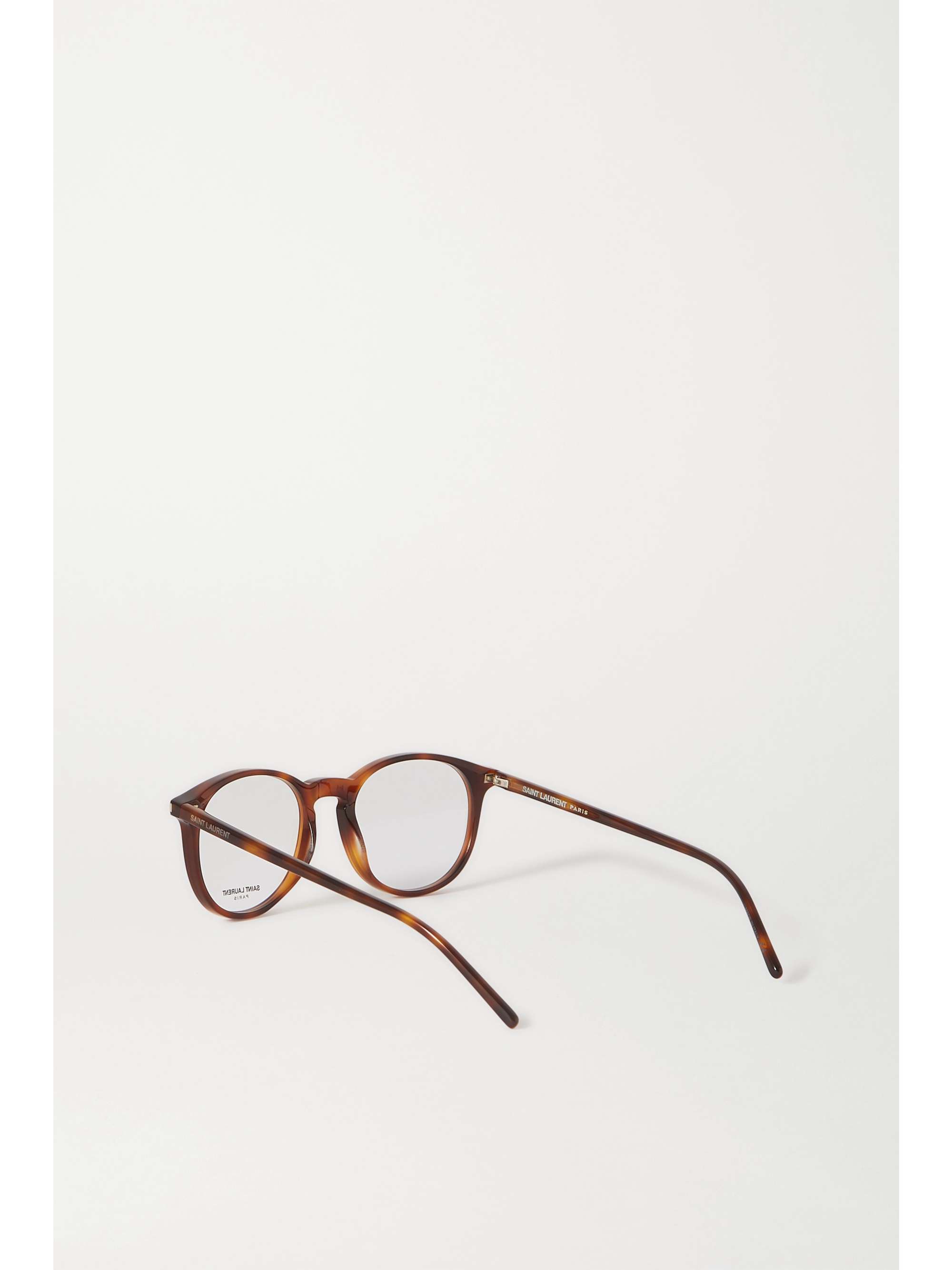 SAINT LAURENT EYEWEAR Round-frame tortoiseshell acetate optical glasses