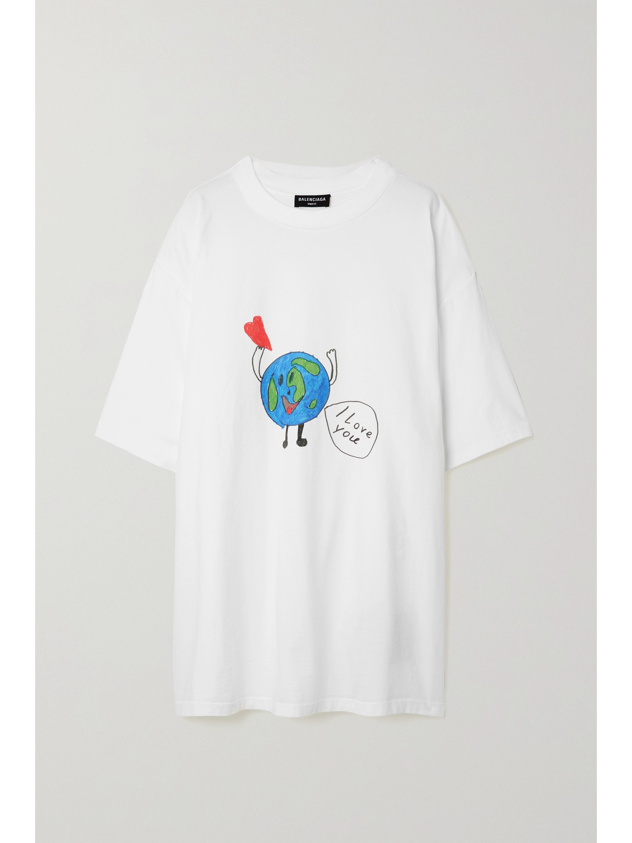 BALENCIAGA OVERSIZED PRINTED COTTON-JERSEY T-SHIRT