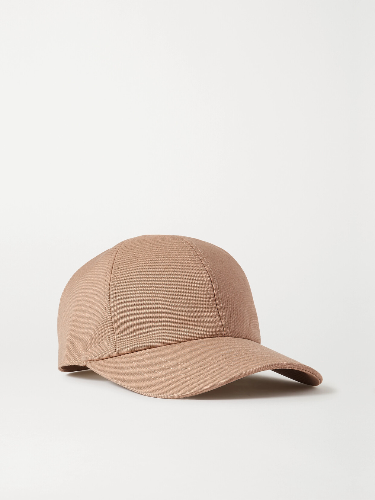 Totême Logo-plaque Canvas Baseball Cap In Camel