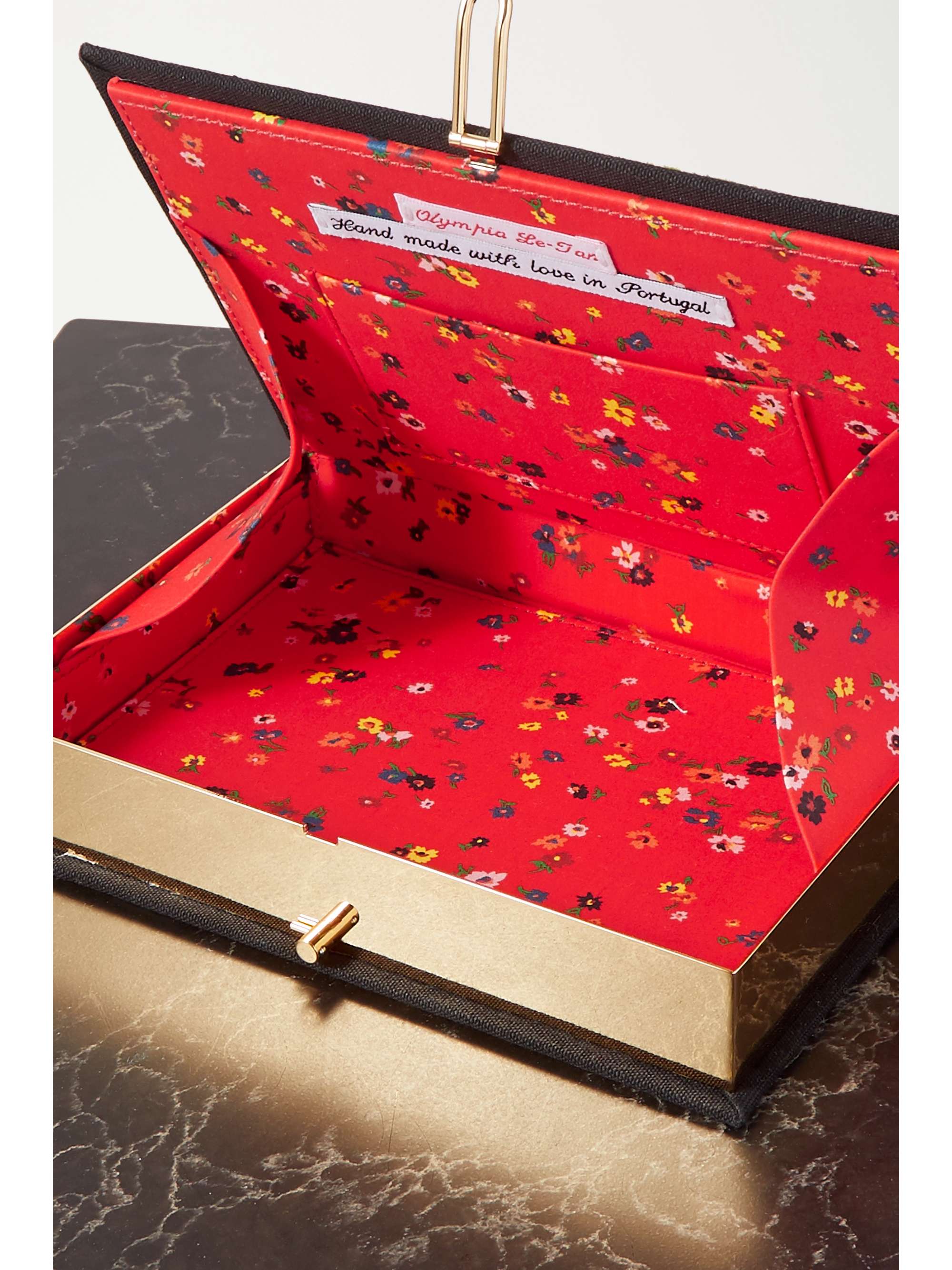 OLYMPIA LE-TAN + Ana Hard embroidered appliquéd canvas clutch