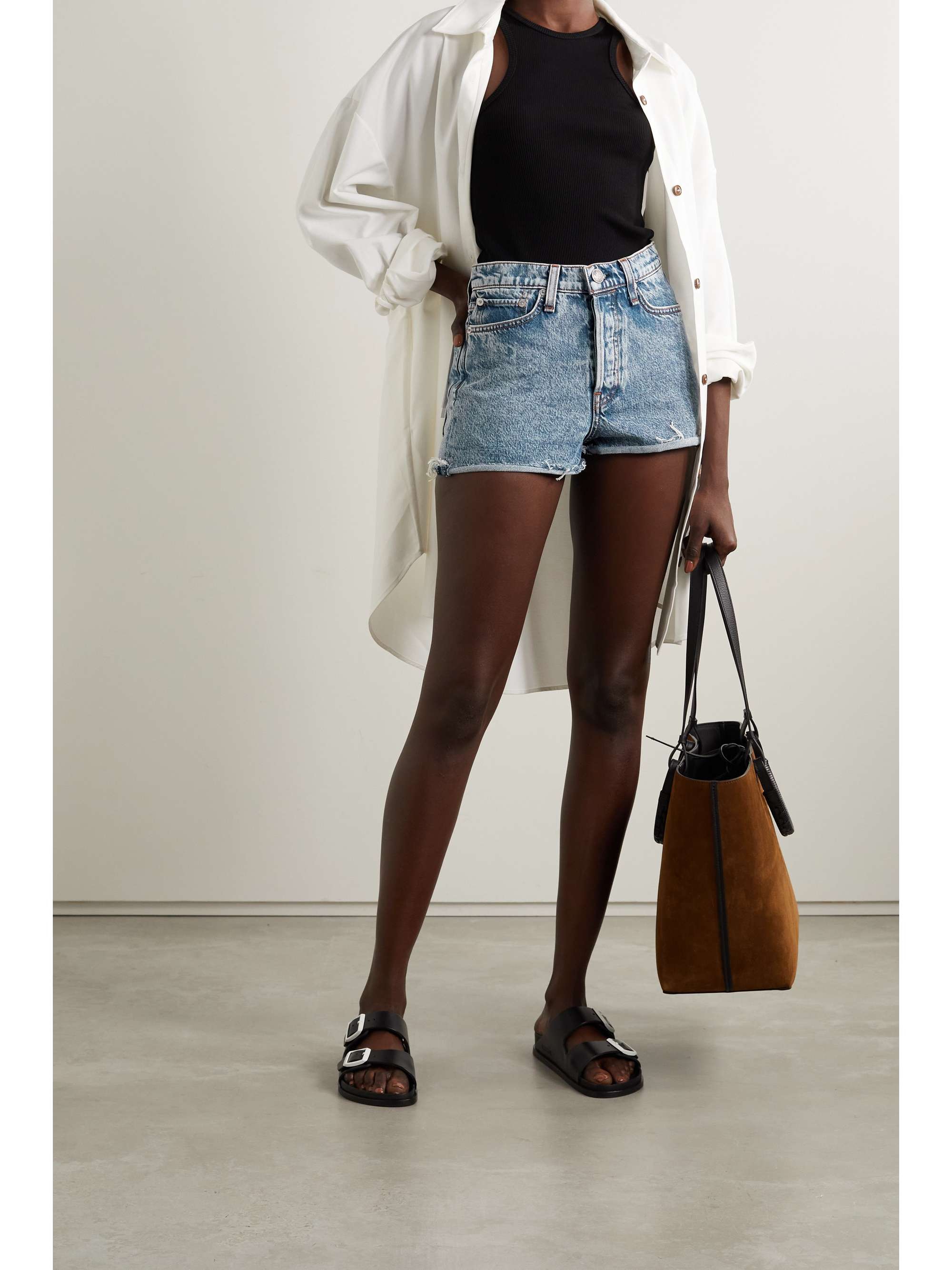 Light denim Maya denim shorts | RAG 