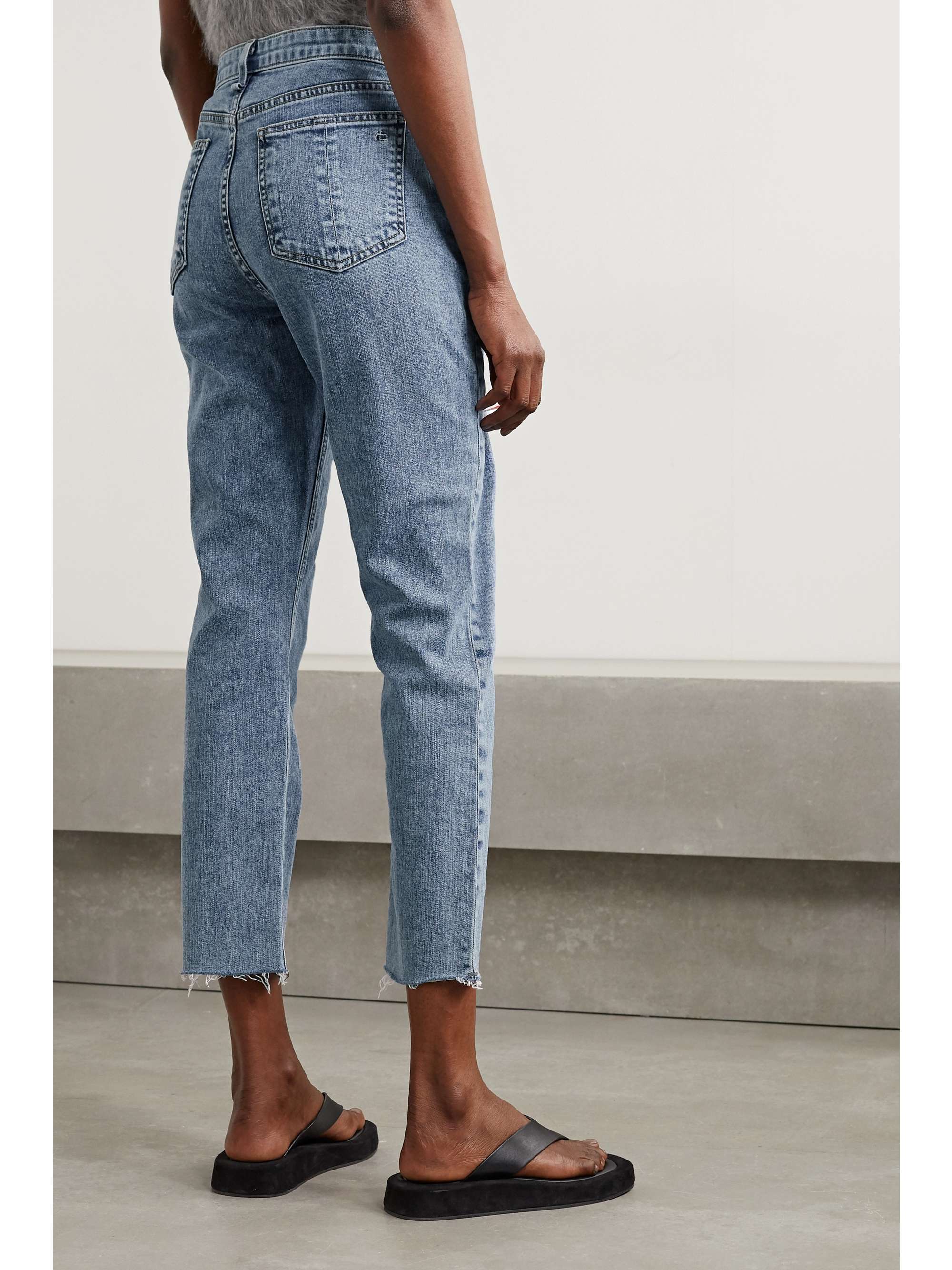 Mid denim Nina distressed acid-wash 