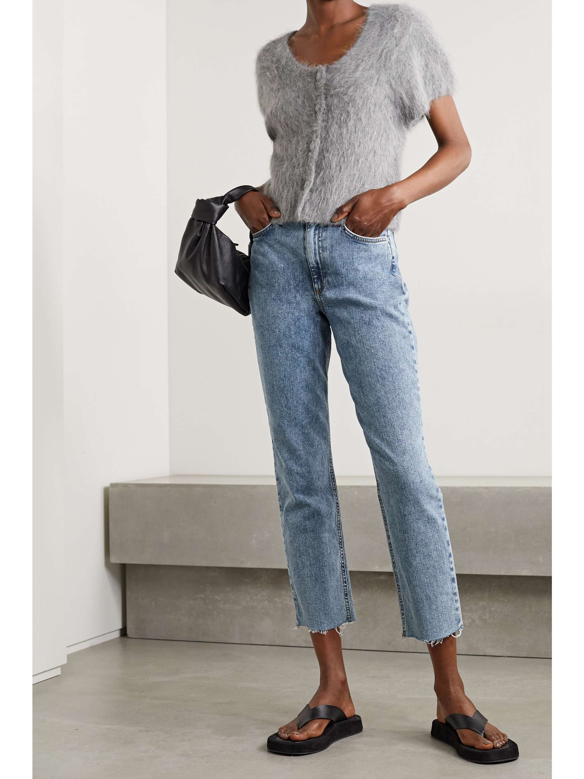 Mid denim Nina distressed acid-wash 