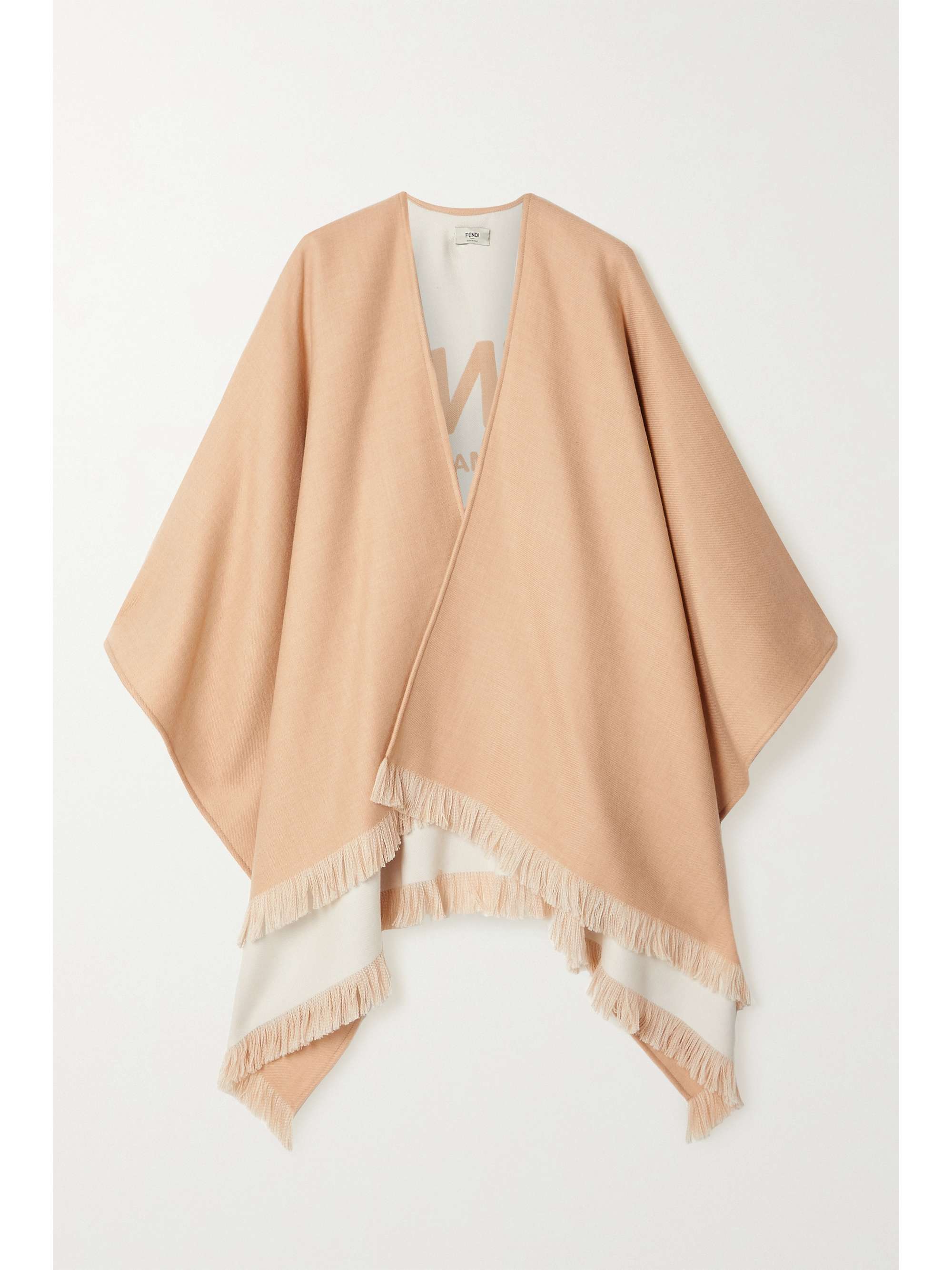 fendi wool poncho