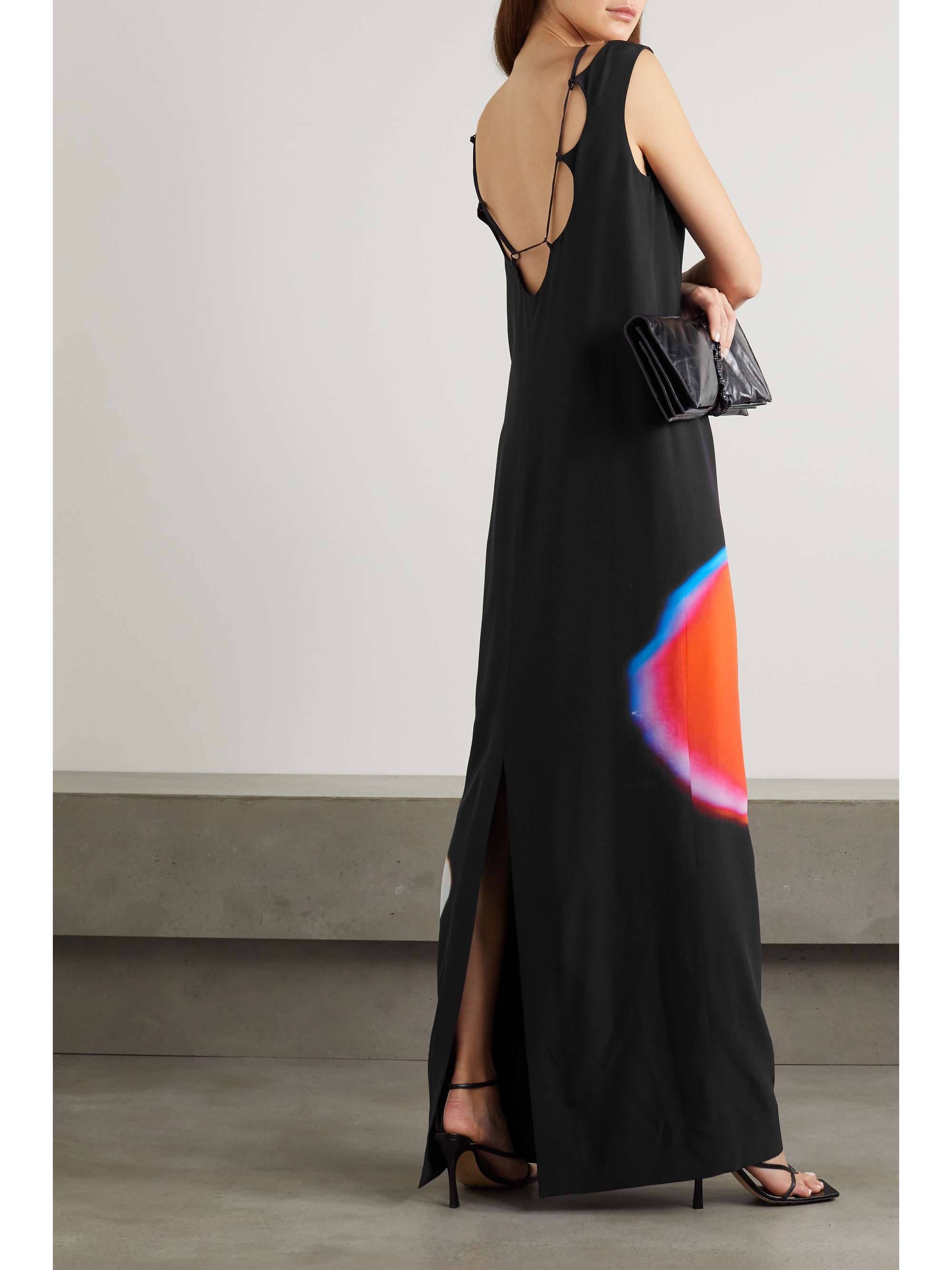 DRIES VAN NOTEN Dobson printed open-back silk-crepe maxi dress