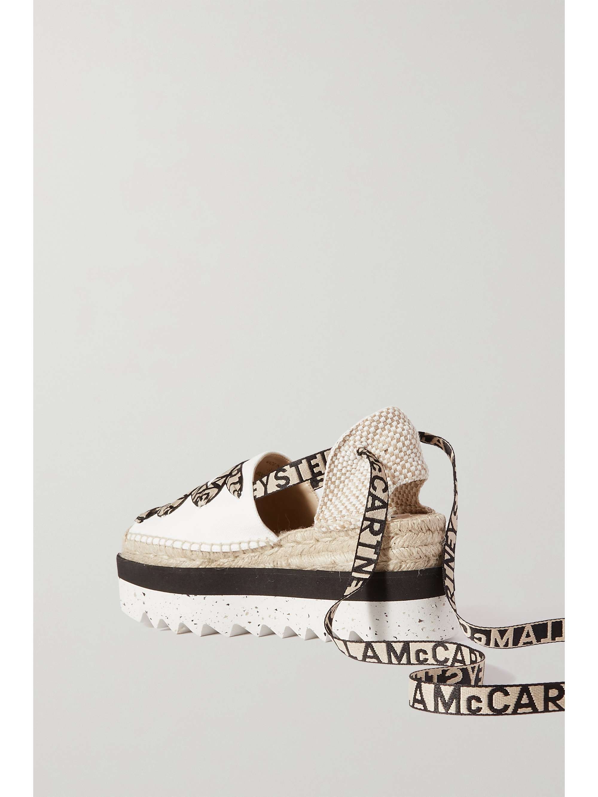 STELLA MCCARTNEY Gaia canvas platform espadrilles