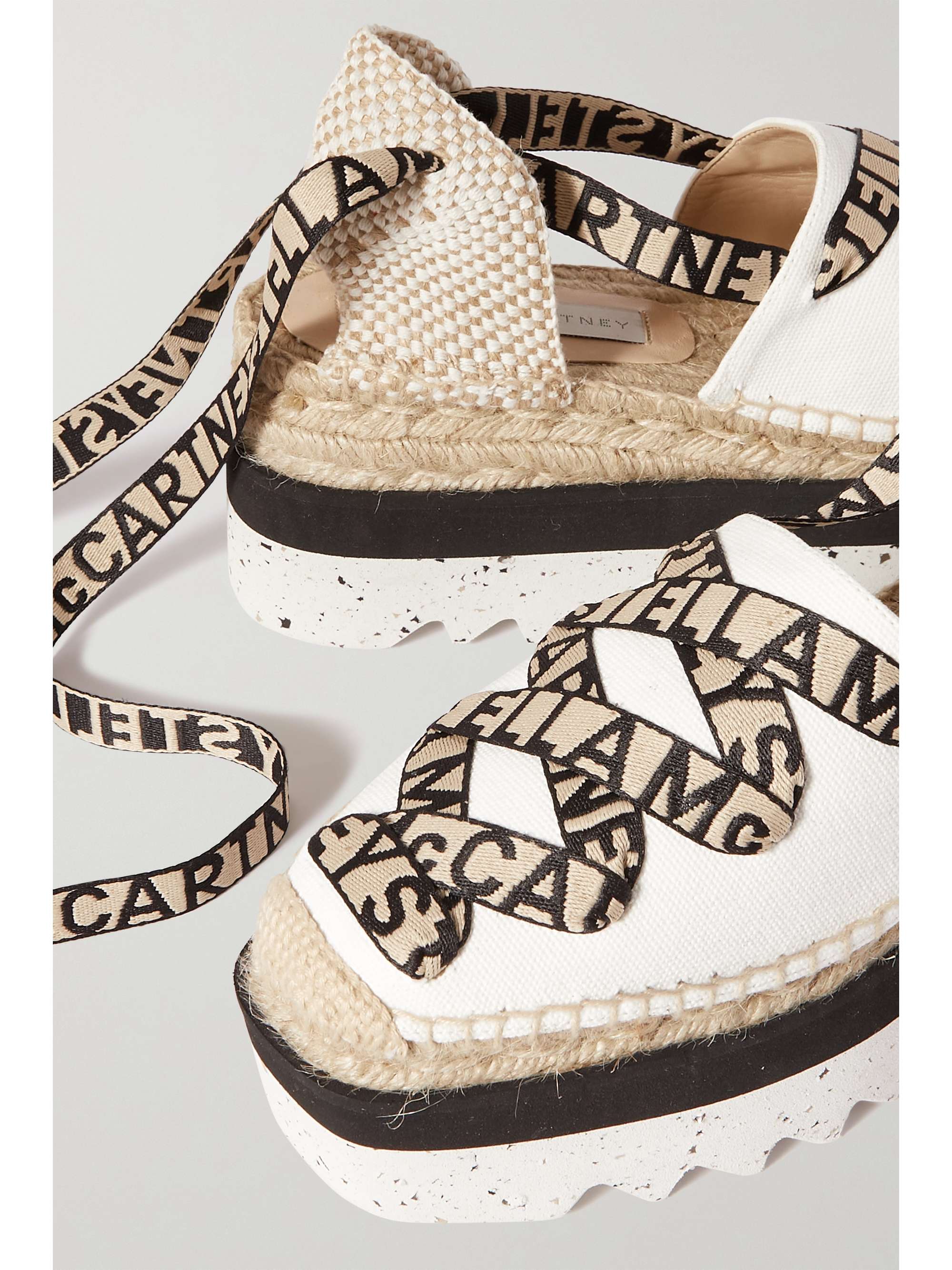 STELLA MCCARTNEY Gaia canvas platform espadrilles