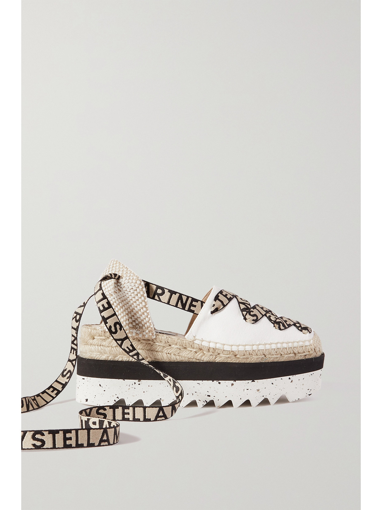 Stella McCartney - Gaia Canvas Platform Espadrilles - Ivory