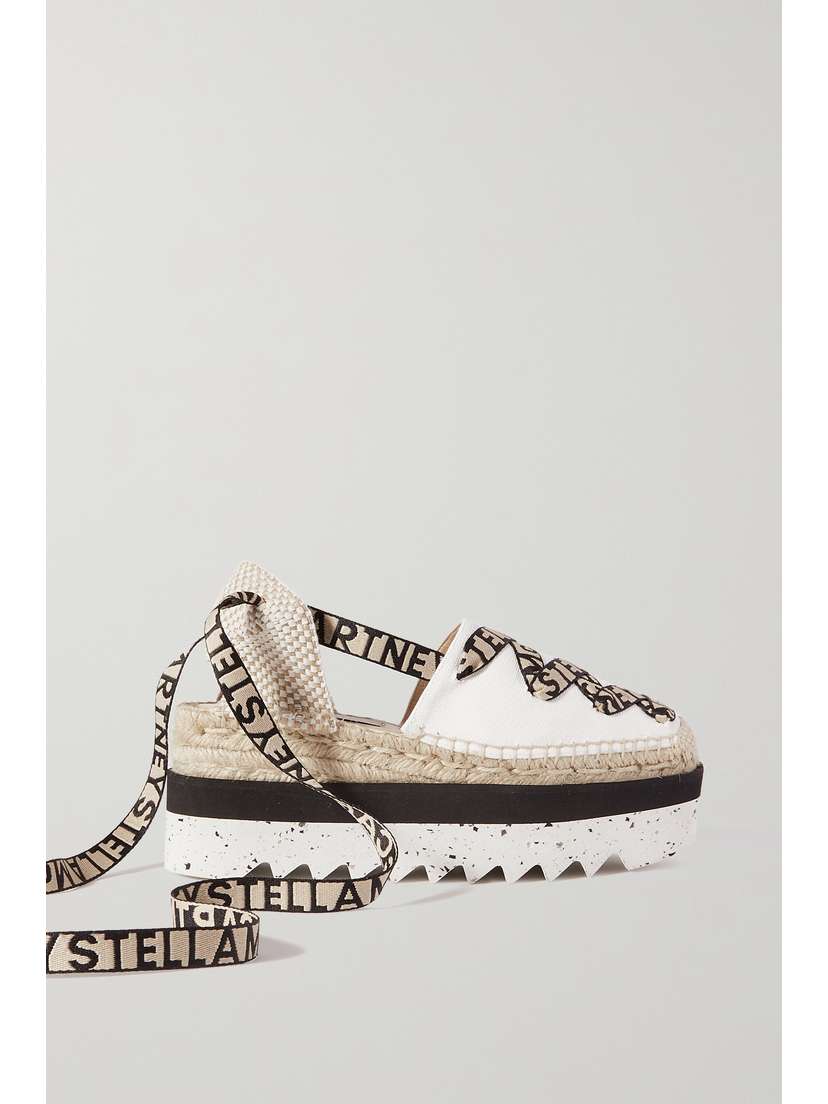 Stella McCartney + Net Sustain Gaia Organinc Cotton-canvas Platform Espadrilles